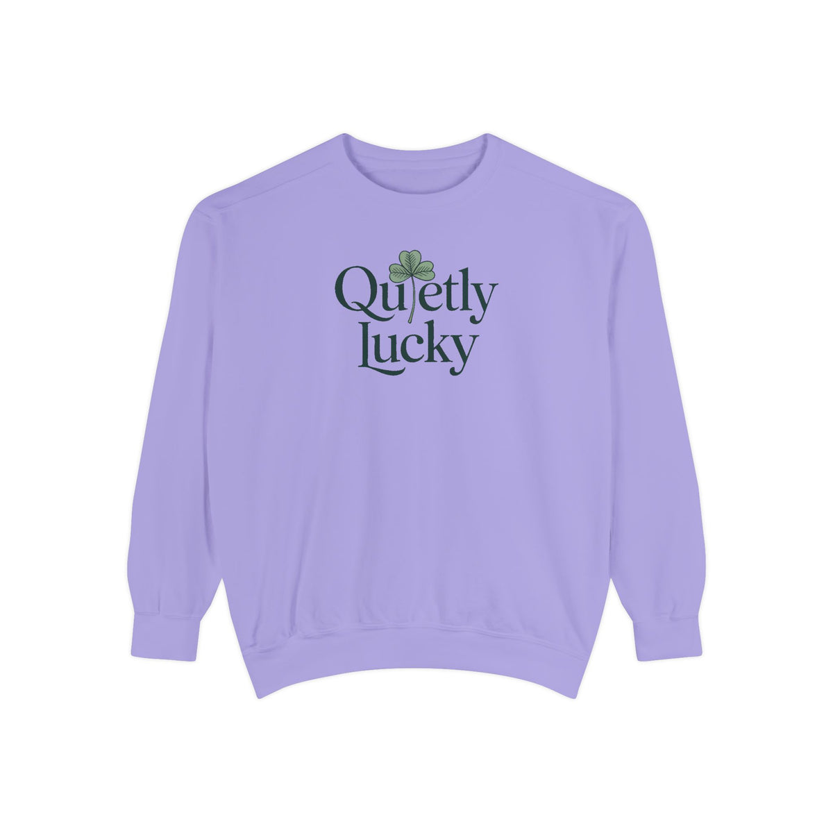 Introvert Sweatshirt, Quietly Lucky Shirt, St Patricks Day Gift For Introvert, Minimalist Shamrock Sweatshirt, Subtle St Paddys Day Tee, In…