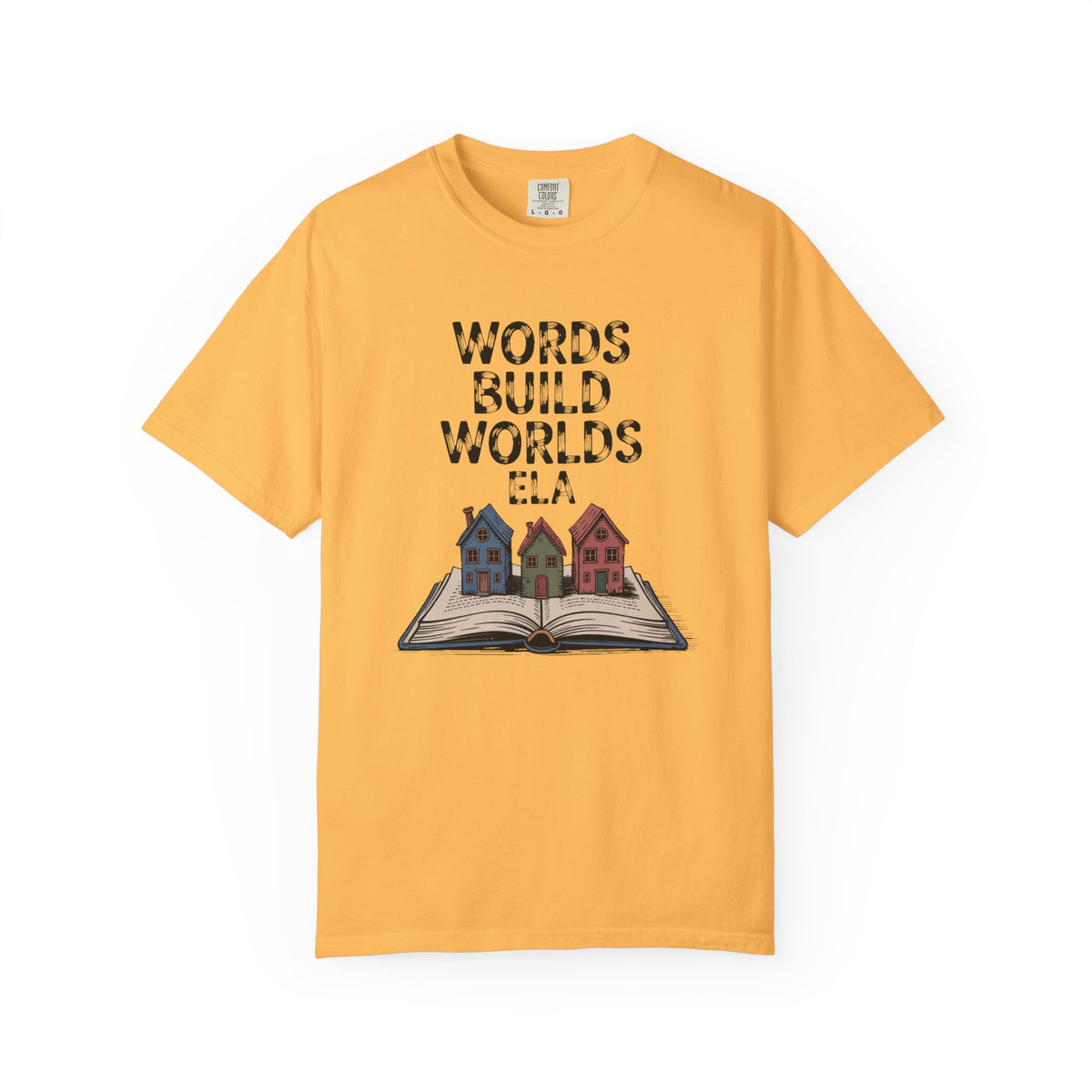 ELA Teacher Shirt, Words Build Worlds Tee, English Teacher Retirement Gift, Language Arts Teacher Appreciation, Reading Teacher Gift, Retir…