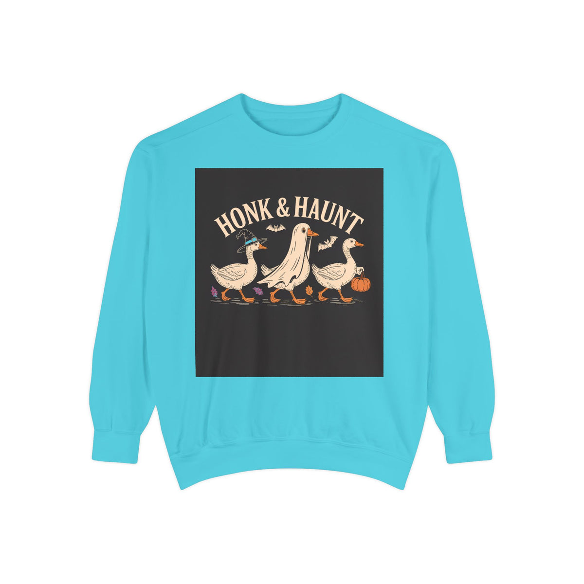 Honk & Haunt Geese Sweatshirt, Funny Halloween Goose Crewneck, Vintage Spooky Season Sweatshirt, Bird Lover Halloween Gift