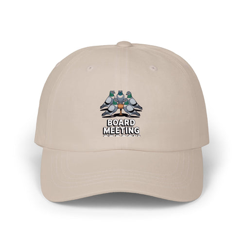 Board Meeting Of Doom Pigeons Dad Cap, Funny Pigeon Embroidered Hat, Office Humor Cap, Funny Bird Lover Gift, Unstructured 6-Panel Cap