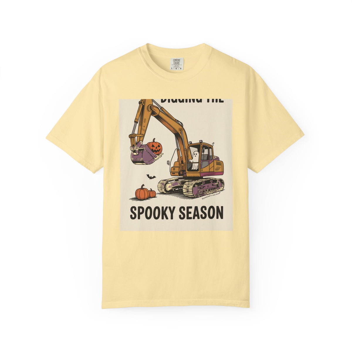 Halloween Excavator Shirt, Digging The Spooky Season Tee, Funny Ghost Pumpkin T-Shirt, Construction Halloween Gift