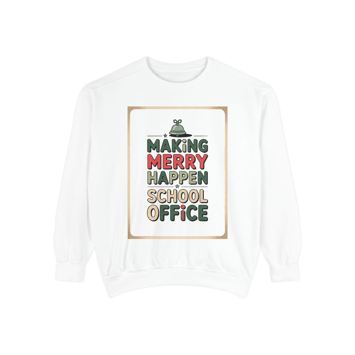 School Office Sweatshirt, Making Merry Happen Christmas Crew, School Office Staff Gift, Christmas Profession Crewneck, Office Team Holiday…