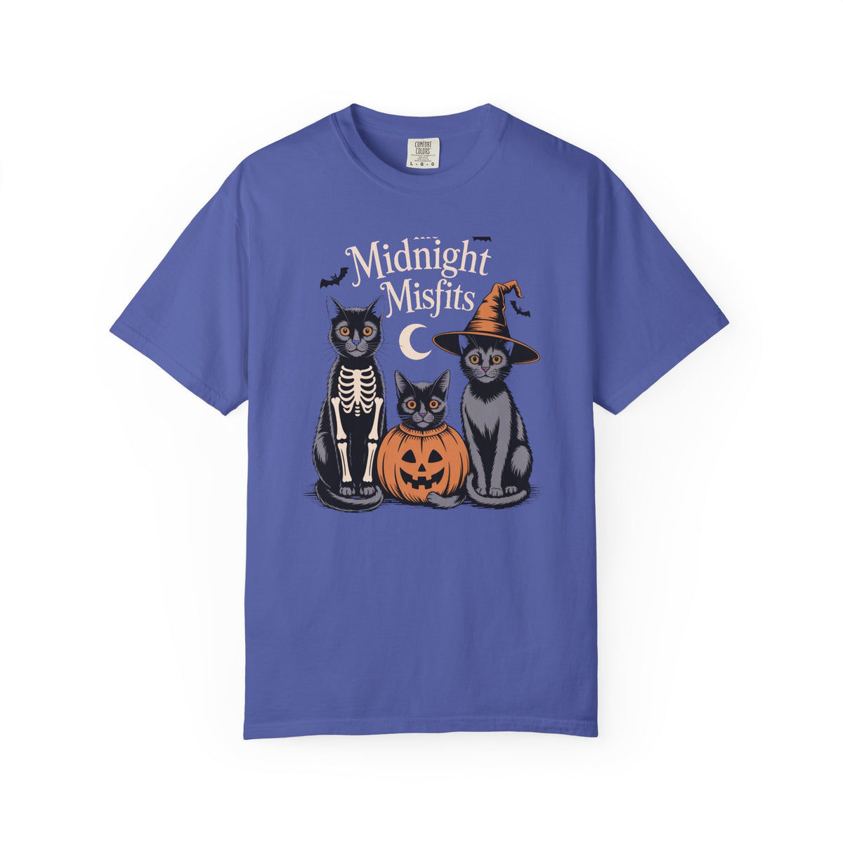 Halloween Cats Shirt, Funny Black Cat Costume Tee, The Midnight Misfits Halloween T-Shirt, Spooky Season Cat Lover Gift