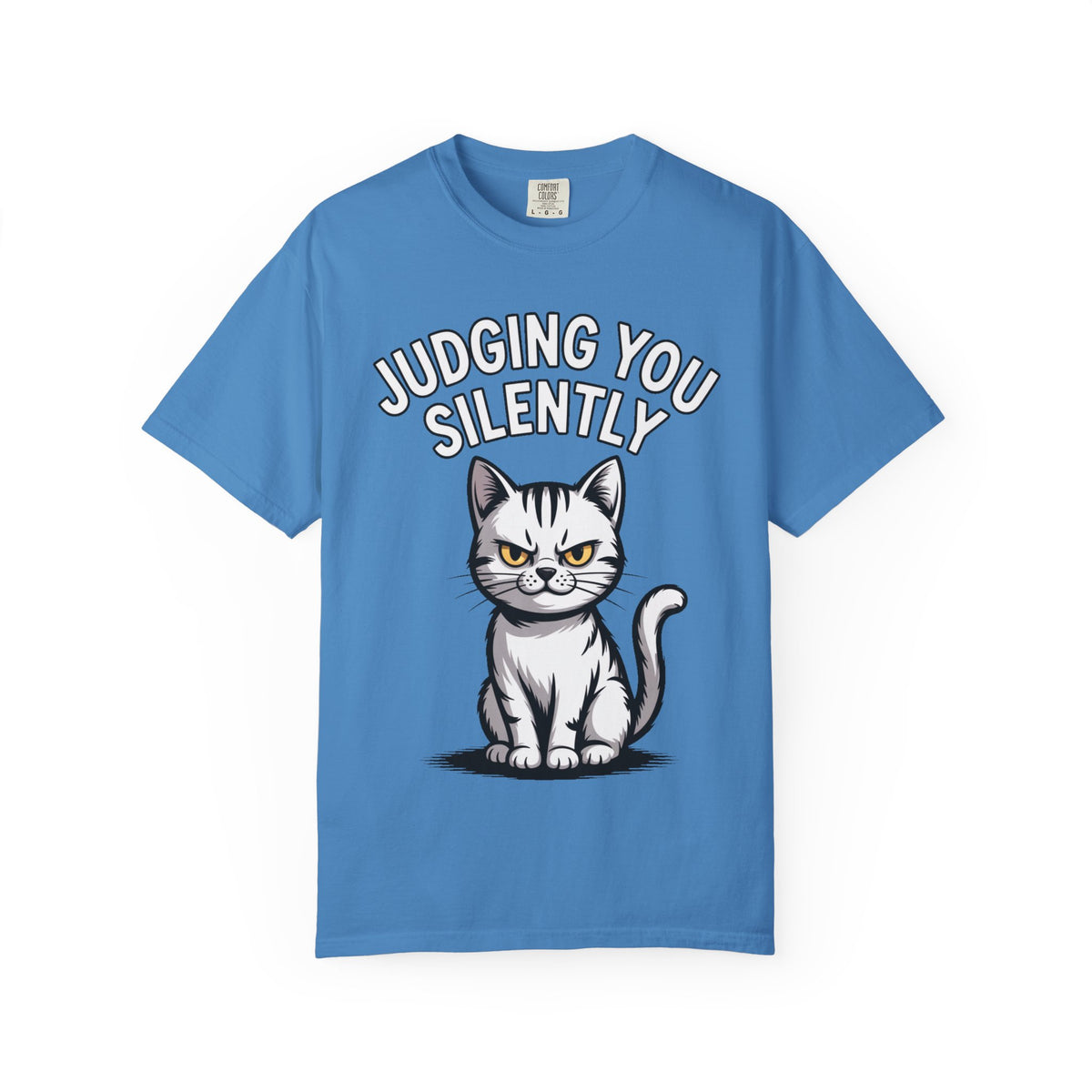 Judging You Silently Cat Shirt, Funny Sarcastic Cat T-Shirt, Cute Unimpressed Cat Lover Gift, Snarky Cat Graphic Tee