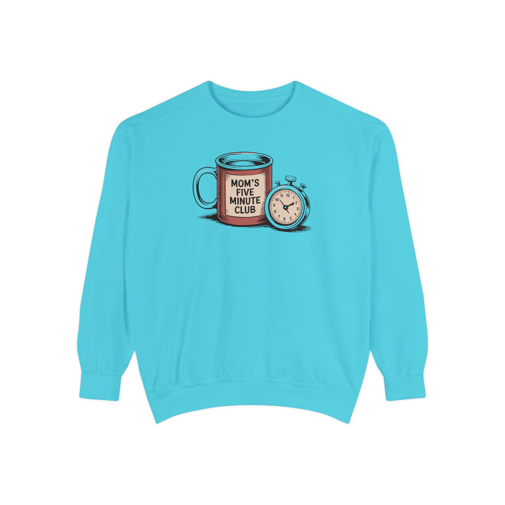 Mom's Five Minute Club Sweatshirt, Funny Coffee Lover Gift For Mom, Mothers Day Gift, Coffee Break Crewneck, Gift For Busy Mom, Mom Coffee…