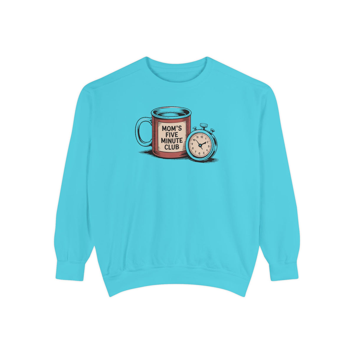 Mom's Five Minute Club Sweatshirt, Funny Coffee Lover Gift For Mom, Mothers Day Gift, Coffee Break Crewneck, Gift For Busy Mom, Mom Coffee…