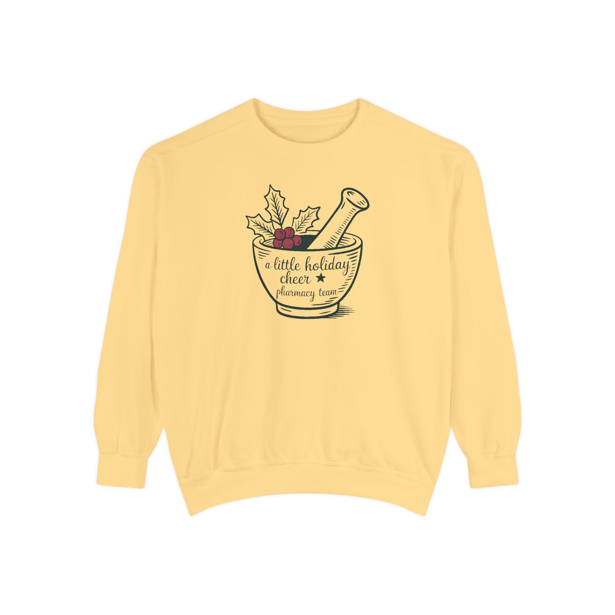 Pharmacy Team Sweatshirt, Christmas Gift For Pharmacist, A Little Holiday Cheer Crewneck, Pharmacy Christmas Crew Shirt, Pharm Tech Holiday…
