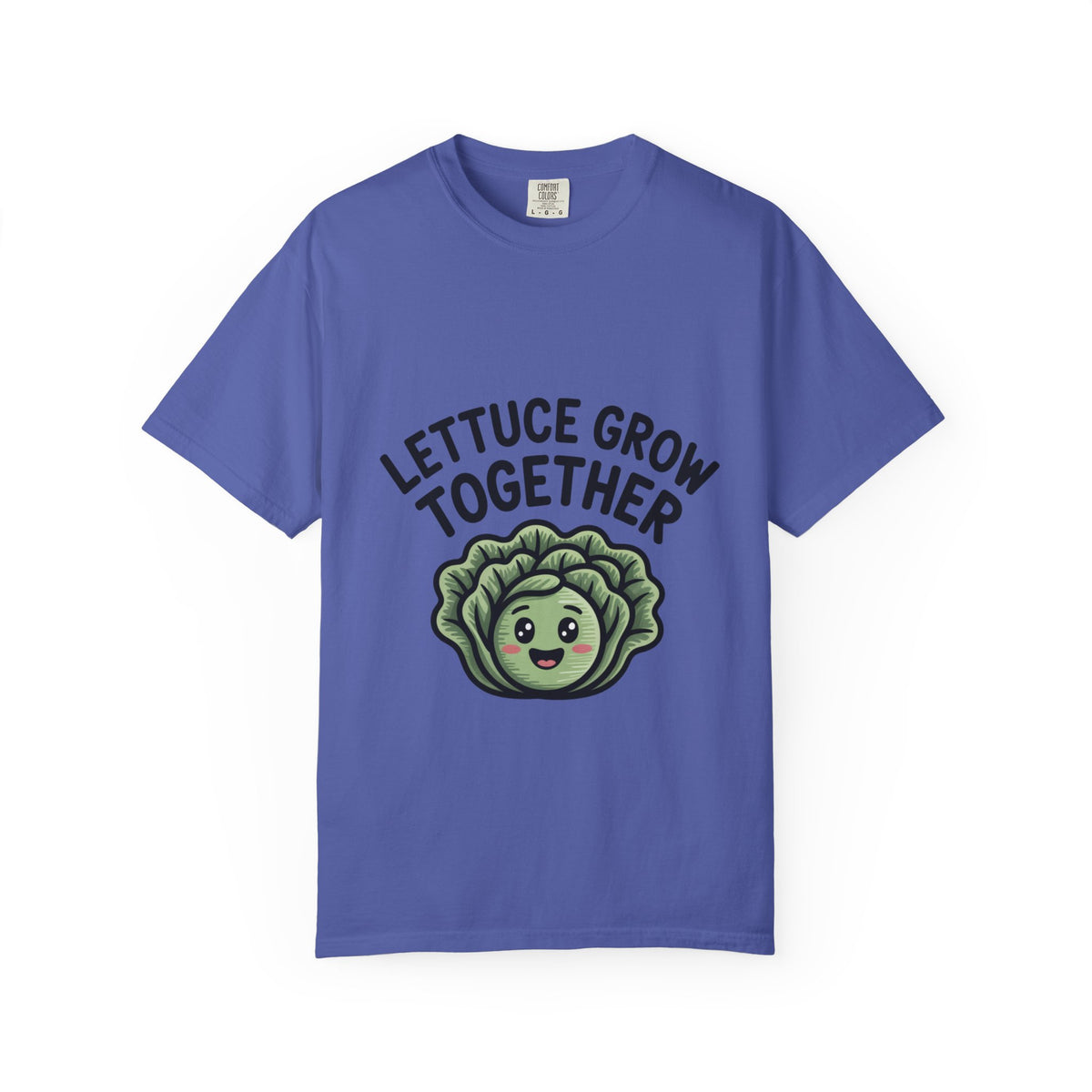Lettuce Grow Together Shirt, Funny Vegetable Pun T-Shirt, Cute Cartoon Lettuce Tee, Gardener Gift, Plant Lover Shirt