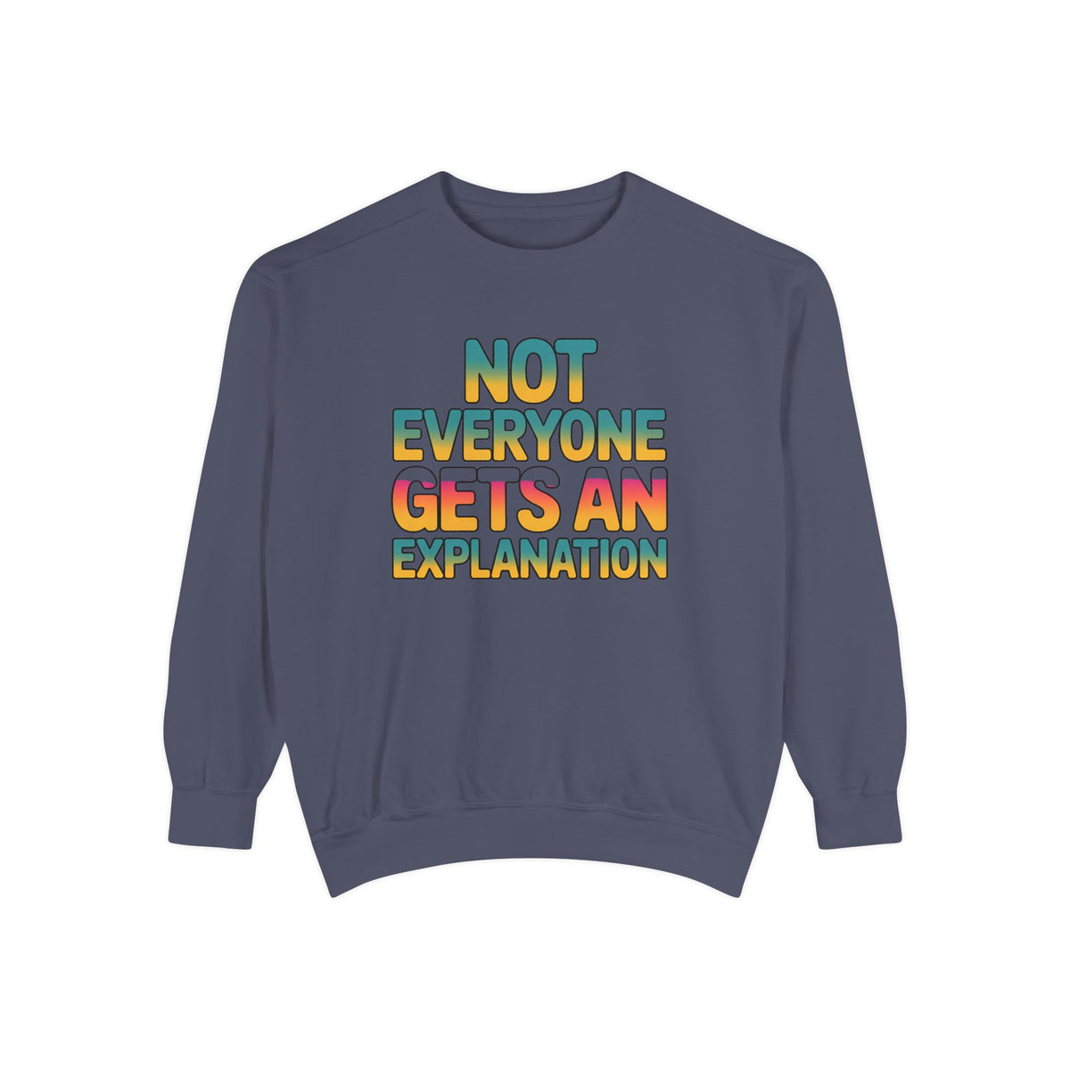 Not Everyone Gets An Explanation Sweatshirt, Bold Typography Crewneck, Sarcastic Quote Pullover, Trendy Statement Sweatshirt Gift
