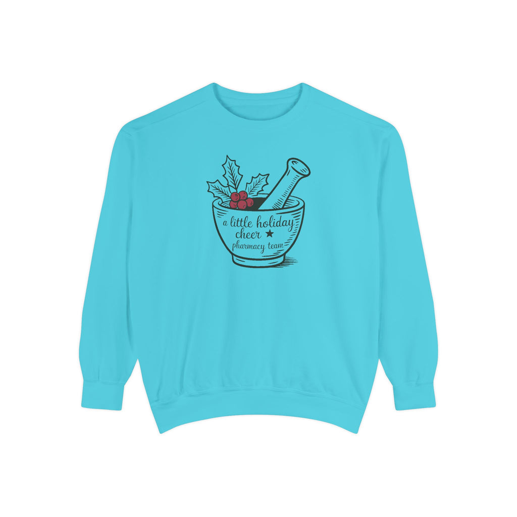 Pharmacy Team Sweatshirt, Christmas Gift For Pharmacist, A Little Holiday Cheer Crewneck, Pharmacy Christmas Crew Shirt, Pharm Tech Holiday…