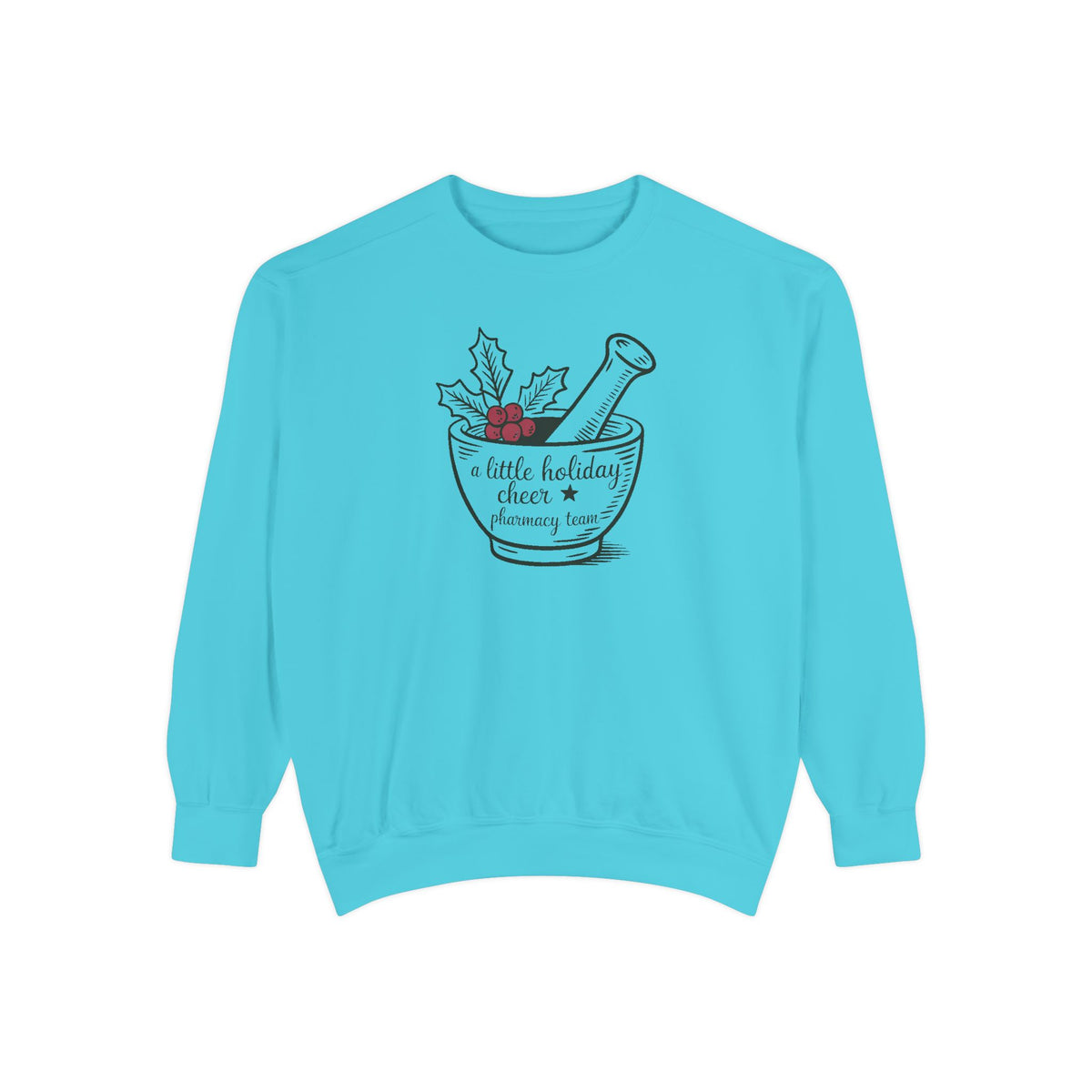 Pharmacy Team Sweatshirt, Christmas Gift For Pharmacist, A Little Holiday Cheer Crewneck, Pharmacy Christmas Crew Shirt, Pharm Tech Holiday…