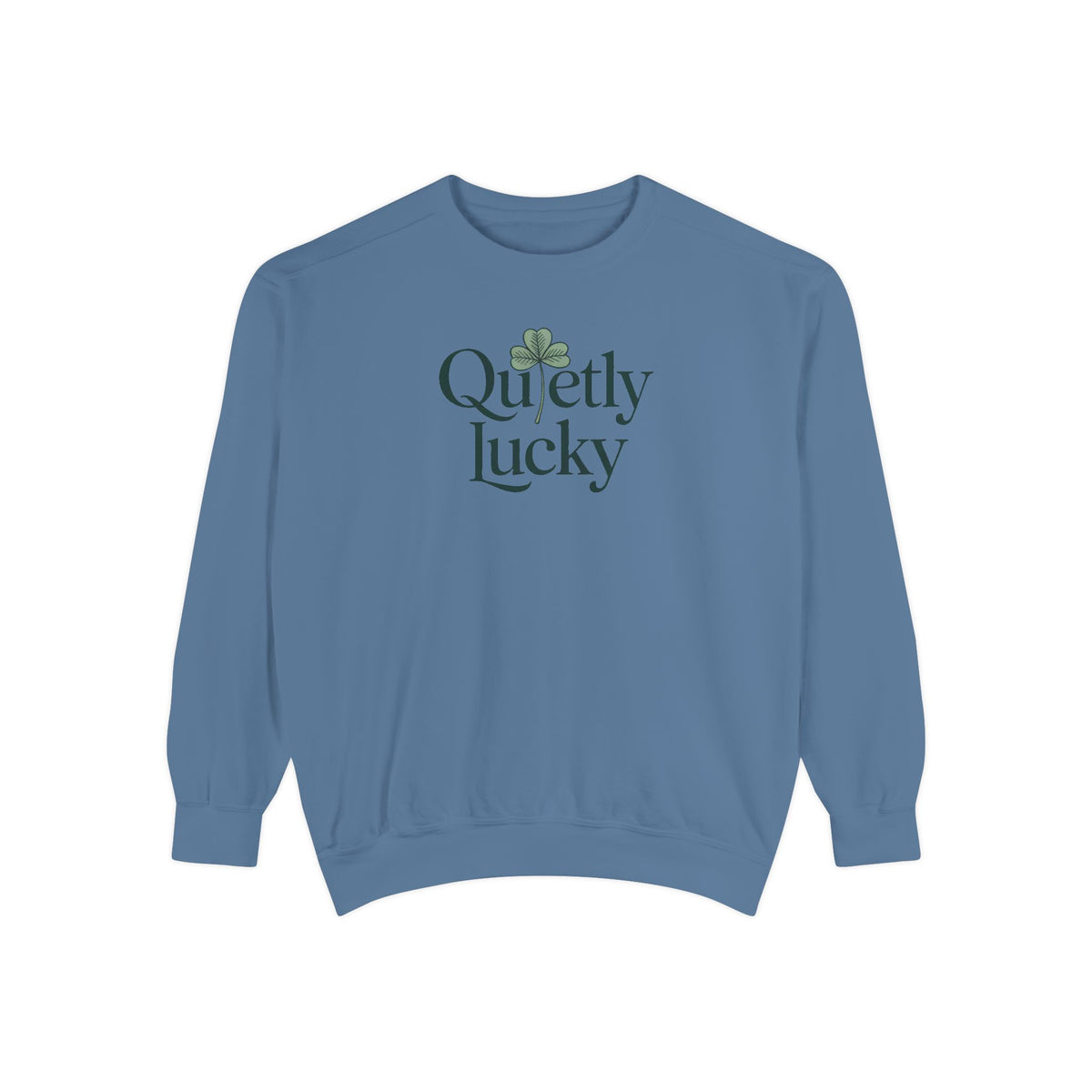 Introvert Sweatshirt, Quietly Lucky Shirt, St Patricks Day Gift For Introvert, Minimalist Shamrock Sweatshirt, Subtle St Paddys Day Tee, In…