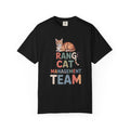 Orange Cat Mom Shirt, Orange Cat Management Team Tee, Funny Family Roles Gift, Cat Lover T-Shirt, Retro Orange Tabby Shirt, Gift For Cat Mom