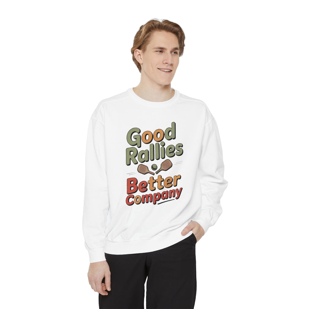 Pickleball Sweatshirt, Good Rallies Better Company, Pickleball Lover Gift, Hobby Gift For Pickleball Player, Retro Pickleball Crewneck, Pic…
