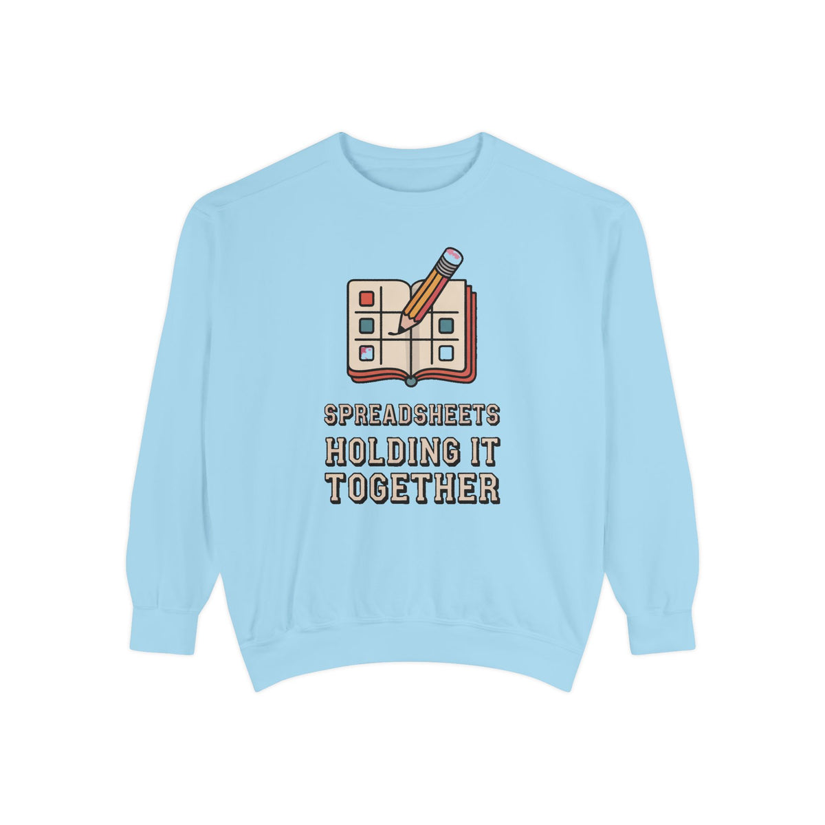 Analyst Sweatshirt, Spreadsheets Holding It Together, Funny Office Sarcasm Crewneck, Data Analyst Gift, Finance Nerd Sweater, Sarcastic Cow…