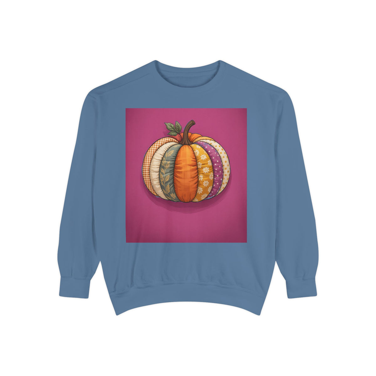 Patchwork Pumpkin Sweatshirt, Fall Quilted Pumpkin Crewneck, Halloween Sweatshirt, Cozy Autumn Gift, Cottagecore Fall Sweater
