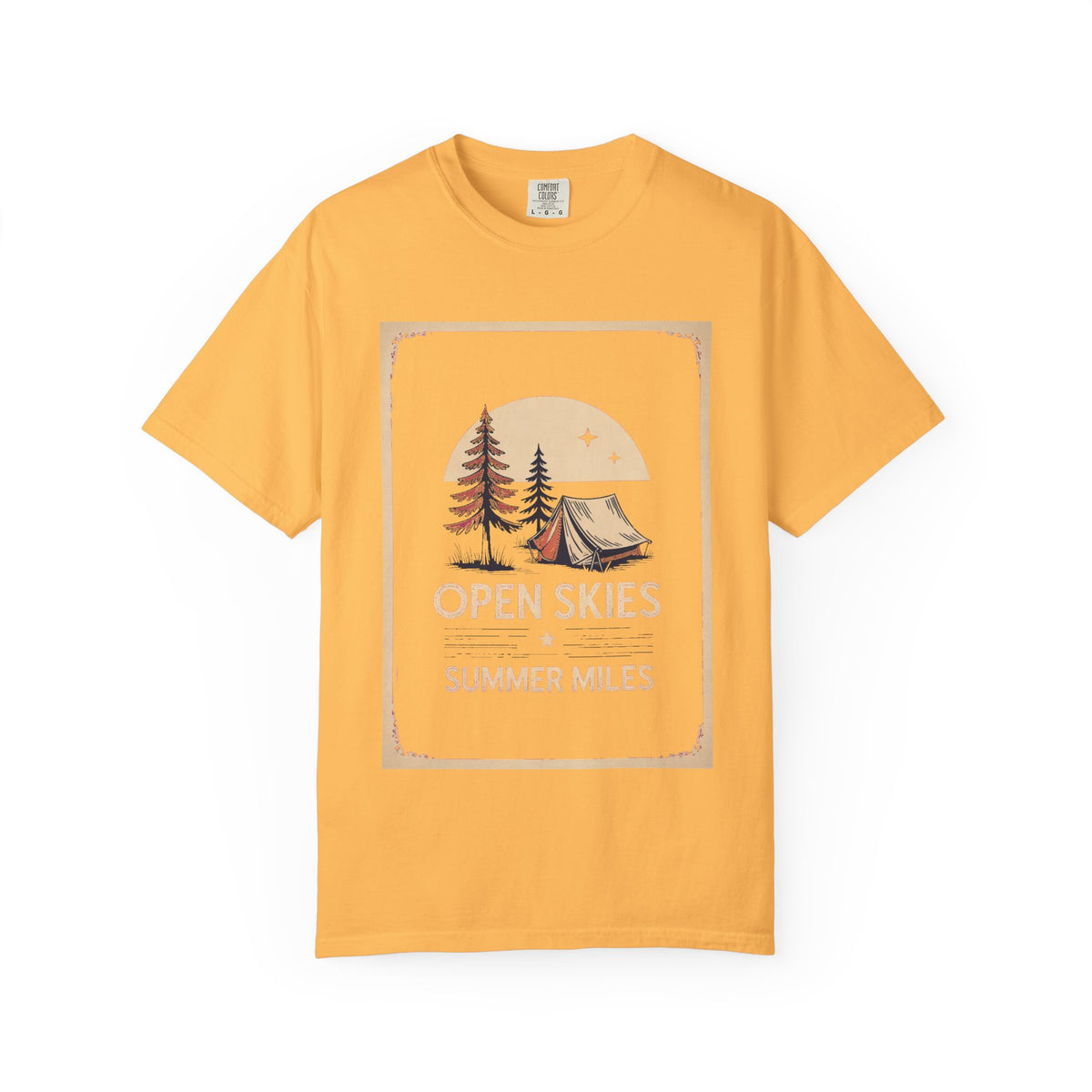 Camping Shirt, Fourth Of July Shirt, Open Skies Summer Miles Tee, 4th Of July Camping Gift, Retro Outdoor Tee, Camping Trip Shirt