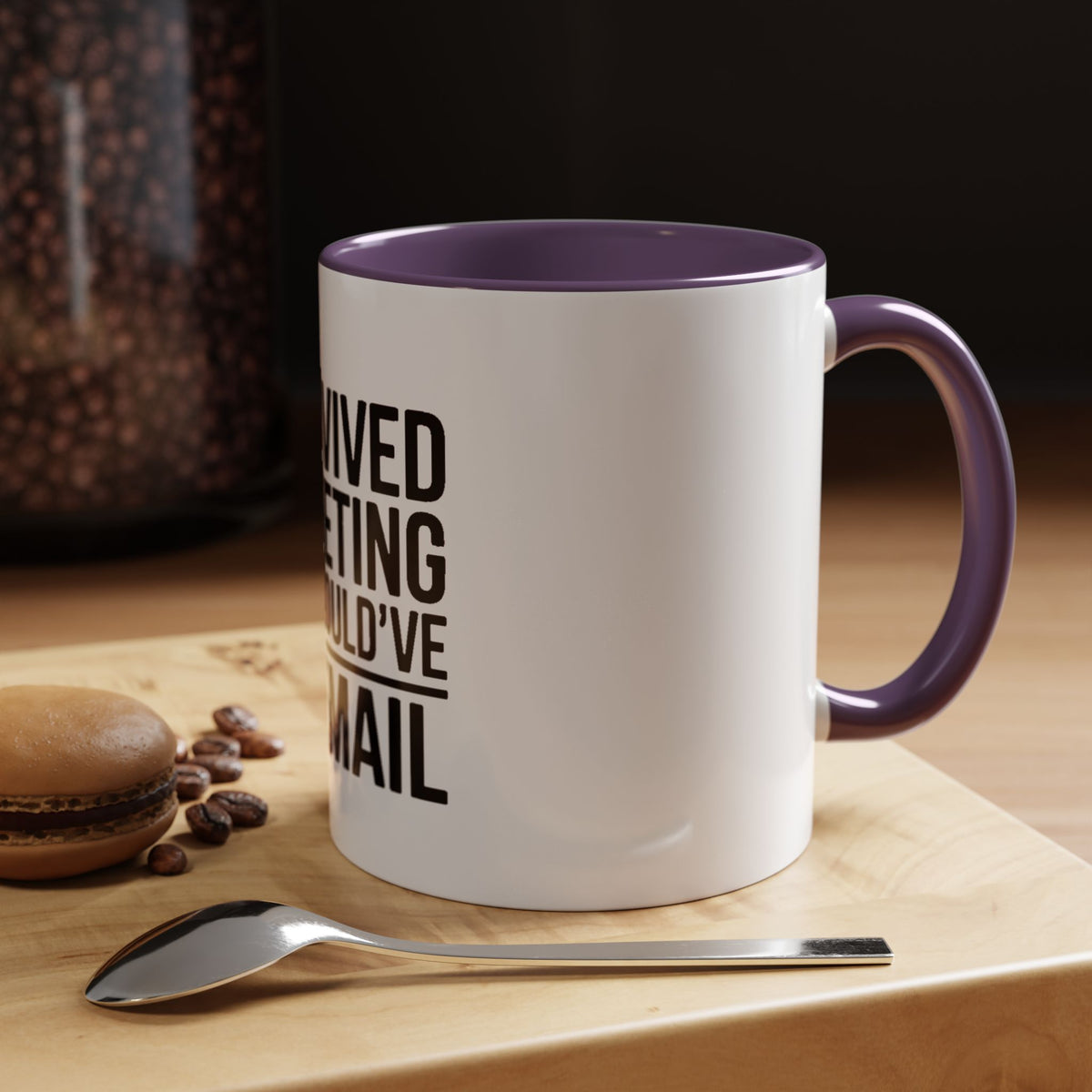 I Survived A Meeting That Could've Been An Email Mug, Funny Office Coffee Mug, Sarcastic Coworker Gift, Corporate Humor Cup
