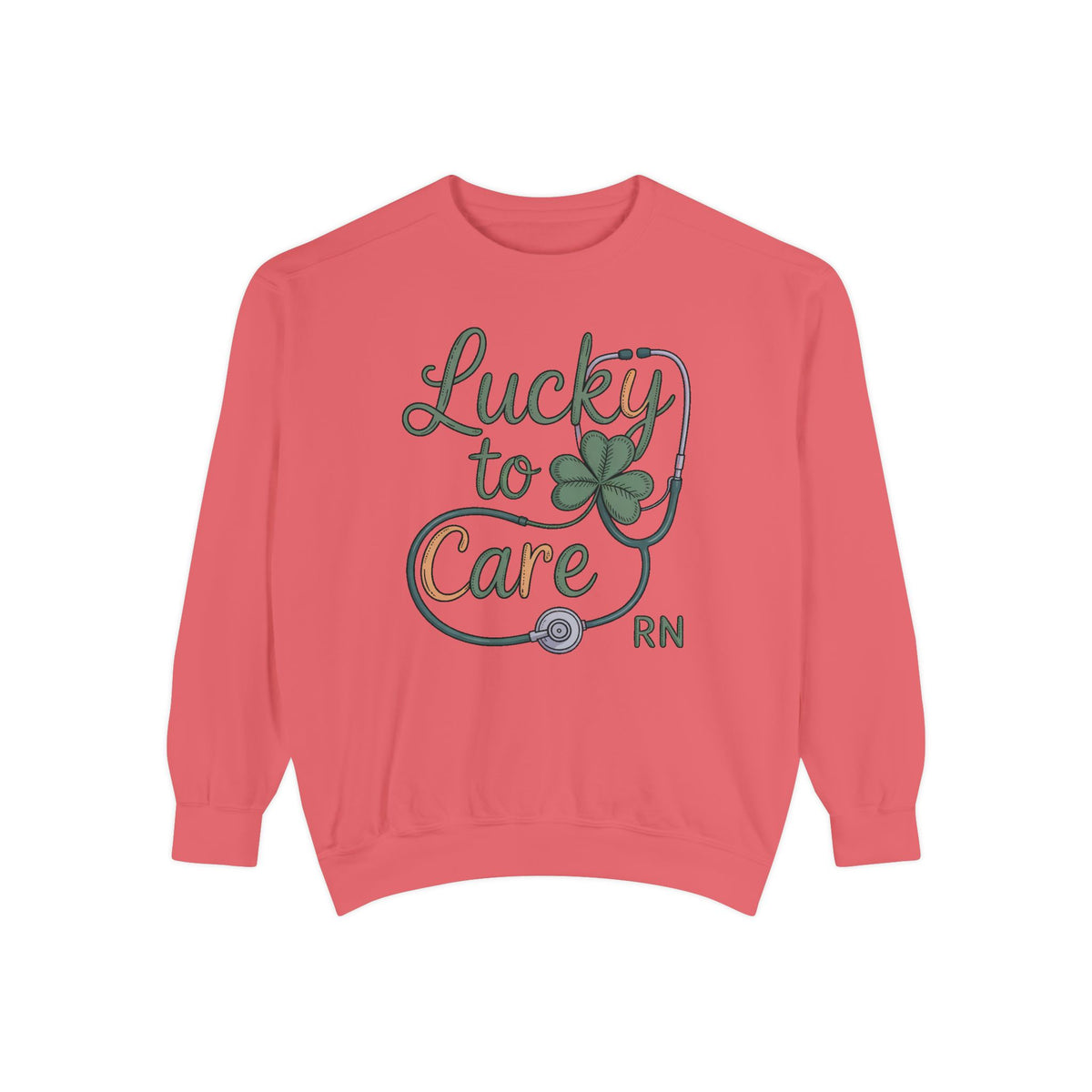 RN Nurse Sweatshirt, St Patrick's Day Gift For Nurse, Lucky To Care Crewneck, Nurse St Patricks Day Shirt, Shamrock Nurse Gift, RN Tee
