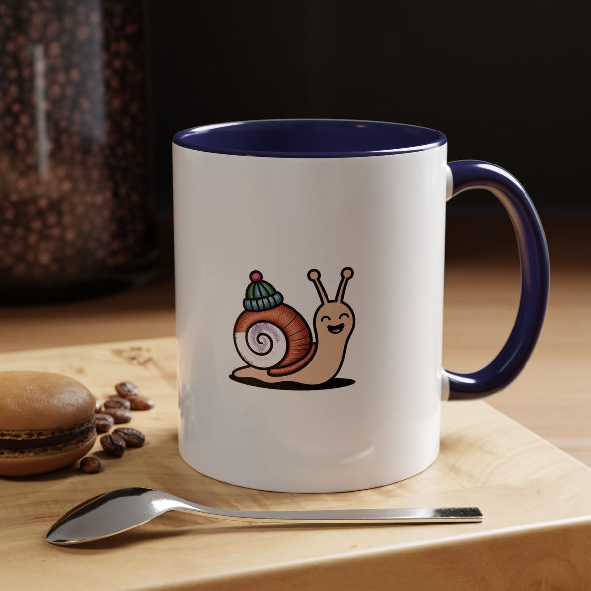Cute Snail Mug, Tiny Hat Snail Coffee Cup, Funny Snail Lover Gift, Cottagecore Ceramic Mug, Whimsical Nature Mug Gift