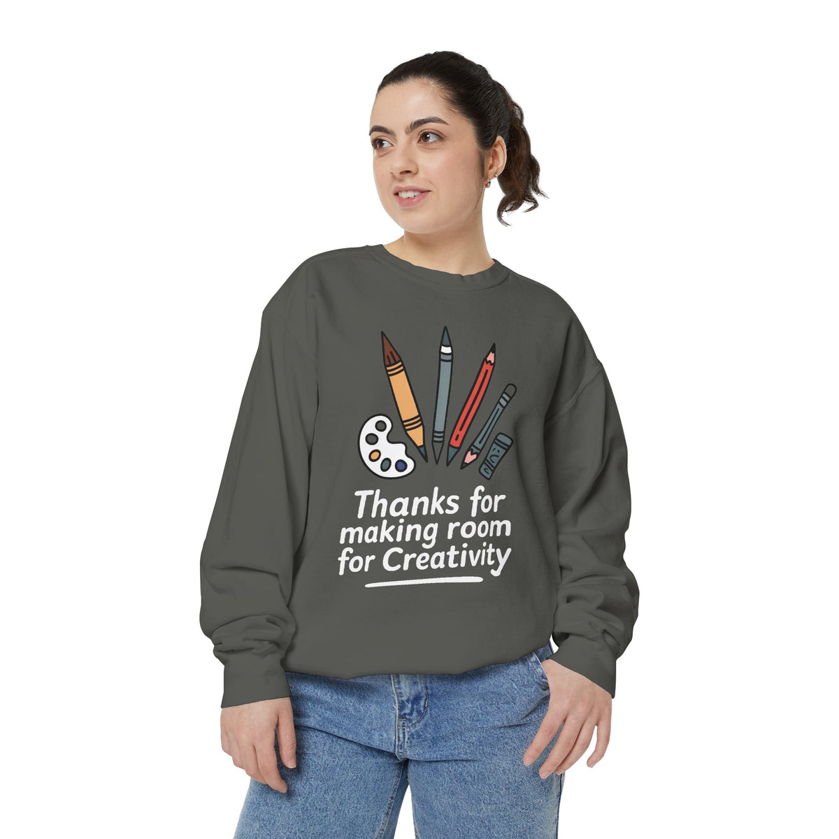 Art Teacher Sweatshirt, Thanks For Making Room For Creativity, Teacher Appreciation Gift, Art Teacher Crewneck, Gift For Art Teacher