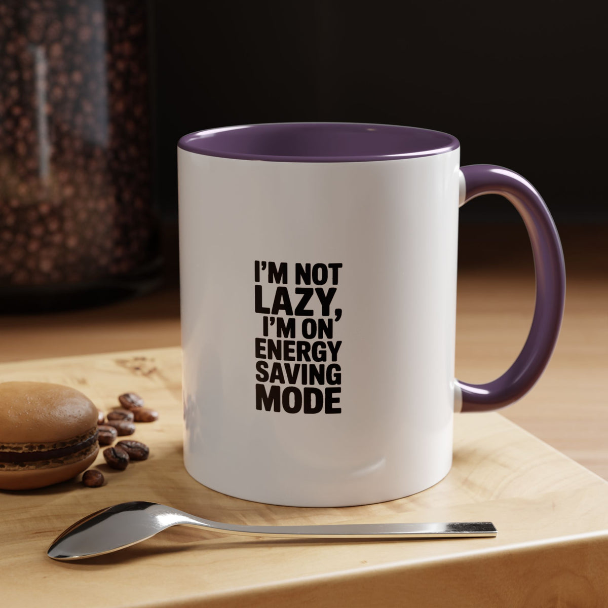 I'm Not Lazy I'm On Energy Saving Mode Mug, Funny Sarcastic Coffee Mug, Lazy Day Gift, Bold Typography Mug, Coworker Gift