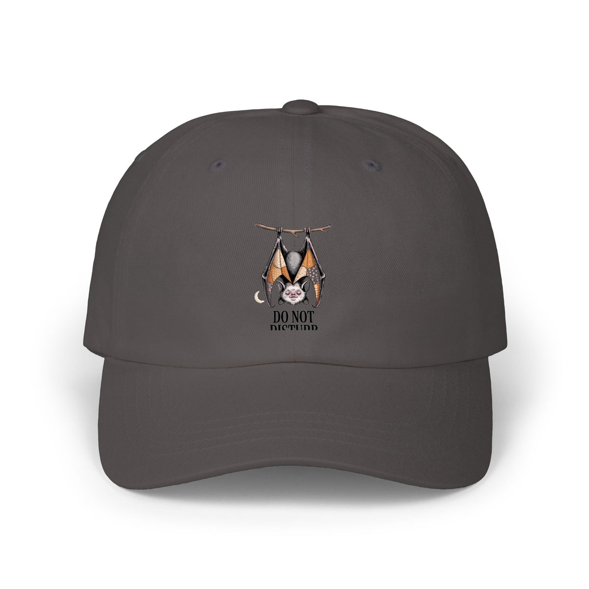 Do Not Disturb Bat Dad Hat, Halloween Dad Cap, Cute Sleepy Bat Embroidered Hat, Vintage Storybook Halloween Gift, Spooky Season Cap