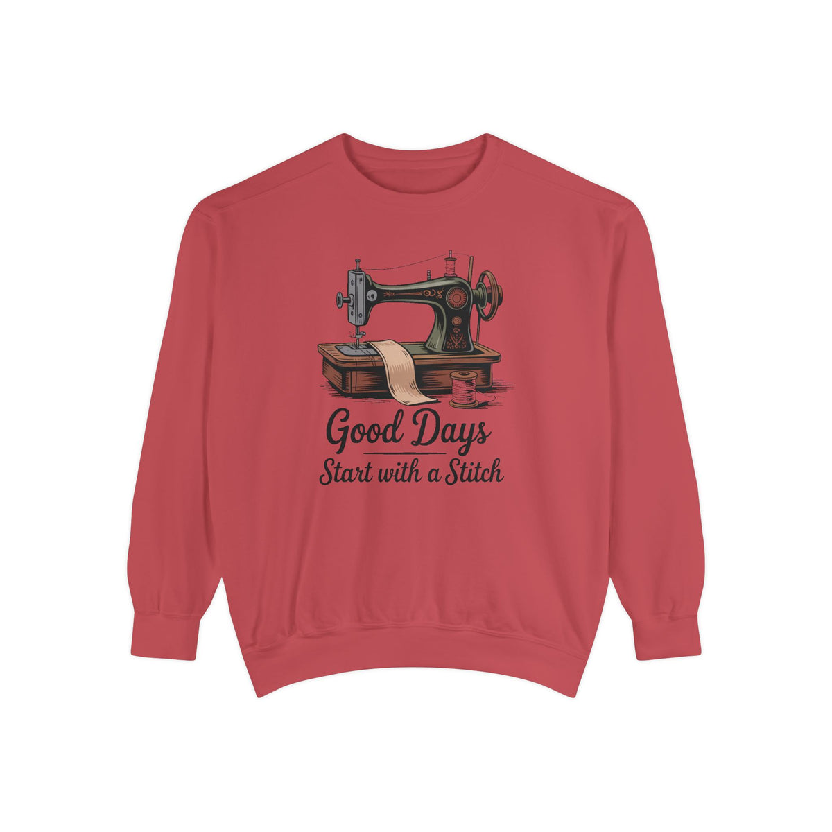 Sewing Sweatshirt, Good Days Start With A Stitch, Gift For Seamstress, Quilter Hobby Sweatshirt, Vintage Sewing Machine Crewneck