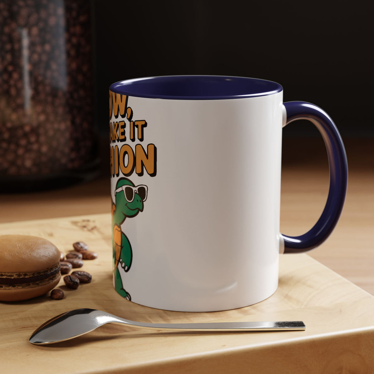 Slow But Fashion Turtle Mug, Funny Sunglasses Turtle Coffee Cup, Cute Turtle Lover Gift, Sassy Animal Mug for Coffee Tea Lovers