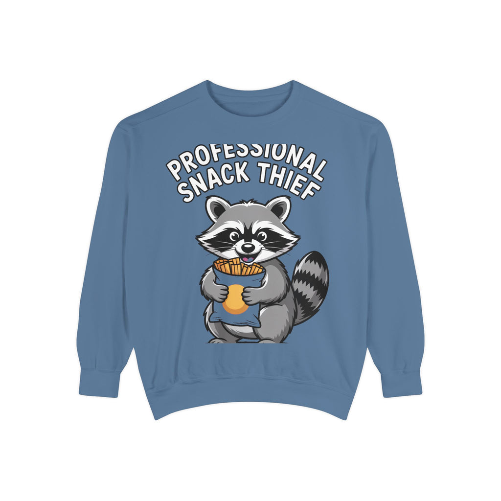 Professional Snack Thief Sweatshirt, Funny Raccoon Crewneck, Cute Raccoon Chip Bandit Sweatshirt, Snack Lover Gift