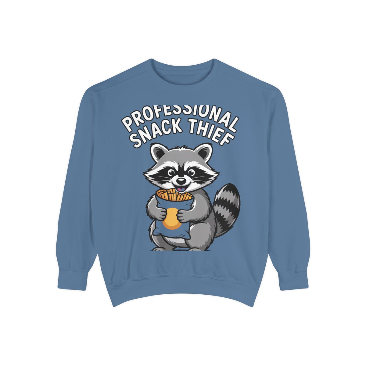 Professional Snack Thief Sweatshirt, Funny Raccoon Crewneck, Cute Raccoon Chip Bandit Sweatshirt, Snack Lover Gift