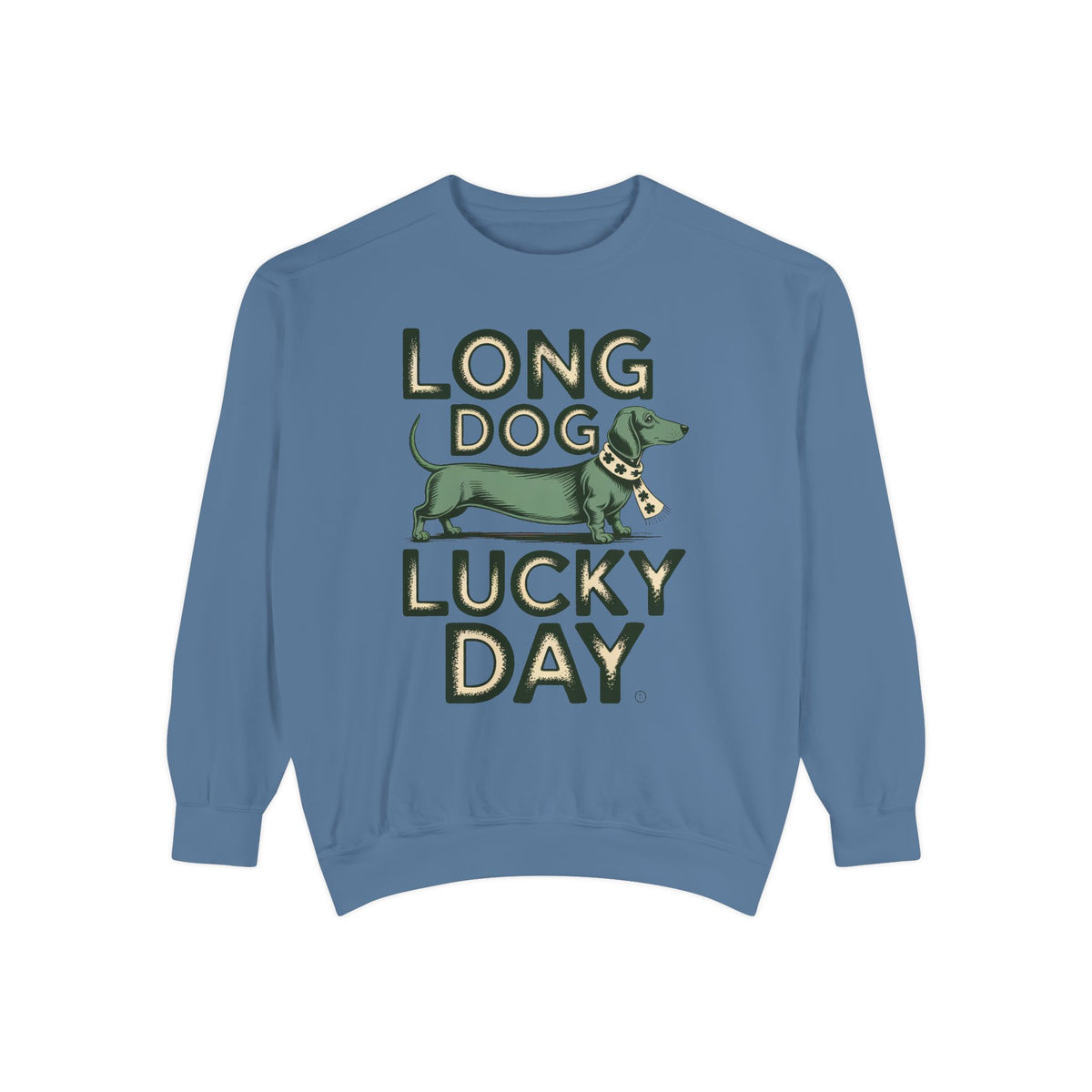 Dachshund Sweatshirt, St Patrick's Day Gift For Dog Owner, Long Dog Lucky Day Crewneck, Wiener Dog Lover Gift, Funny Dachshund Shirt