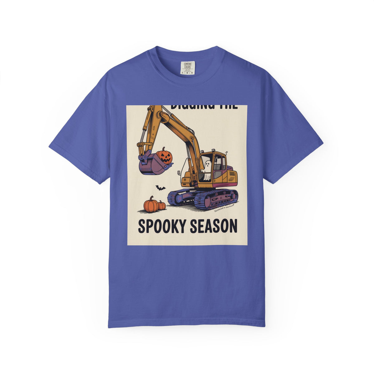 Halloween Excavator Shirt, Digging The Spooky Season Tee, Funny Ghost Pumpkin T-Shirt, Construction Halloween Gift