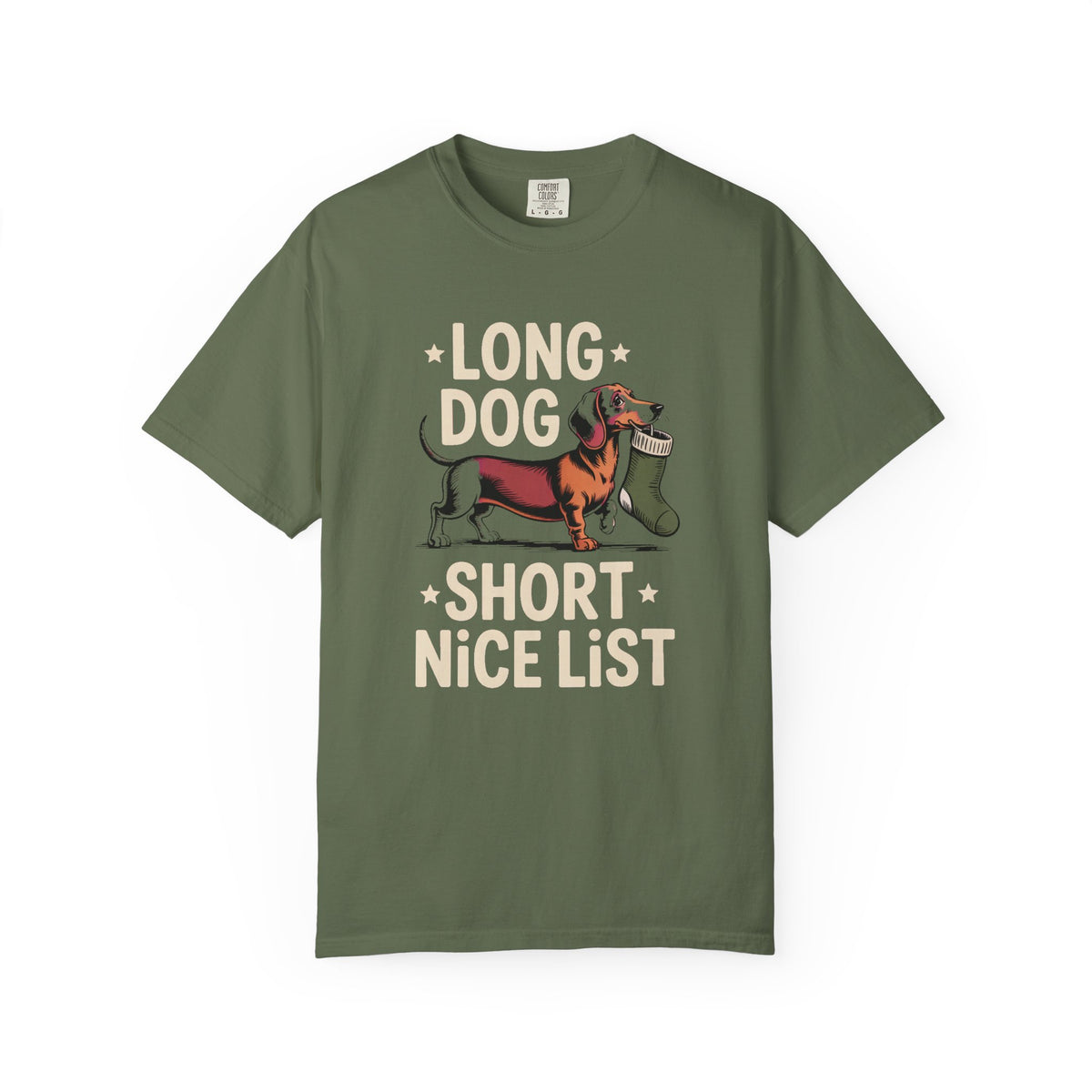 Dachshund Lover Christmas Shirt, Long Dog Short Nice List Tee, Funny Dachshund Christmas Gift, Wiener Dog Holiday Shirt, Dog Mom Christmas…