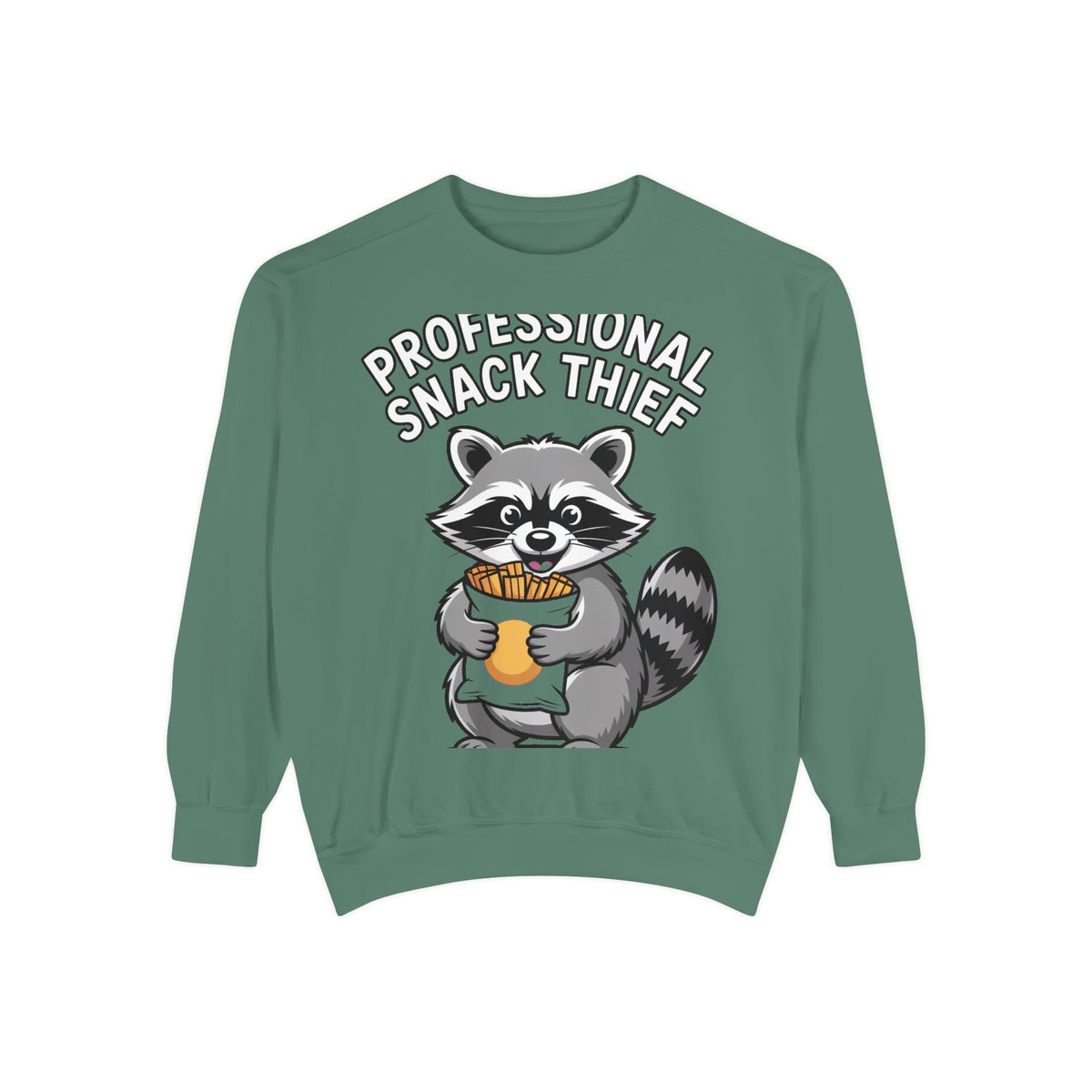 Professional Snack Thief Sweatshirt, Funny Raccoon Crewneck, Cute Raccoon Chip Bandit Sweatshirt, Snack Lover Gift