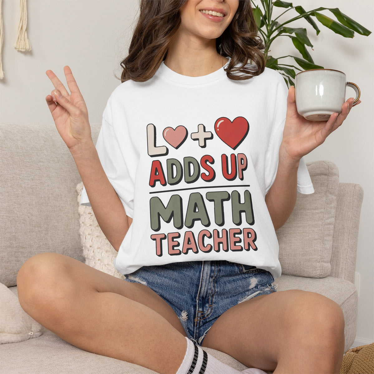 Math Teacher Shirt, Love Adds Up Tee, Valentine's Day Gift For Math Teacher, Funny Math Teacher Valentine Shirt, Teacher Appreciation Tee