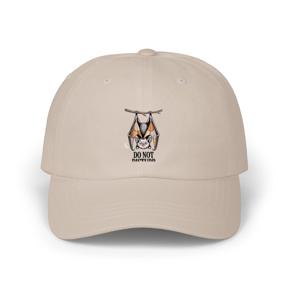 Do Not Disturb Bat Dad Hat, Halloween Dad Cap, Cute Sleepy Bat Embroidered Hat, Vintage Storybook Halloween Gift, Spooky Season Cap