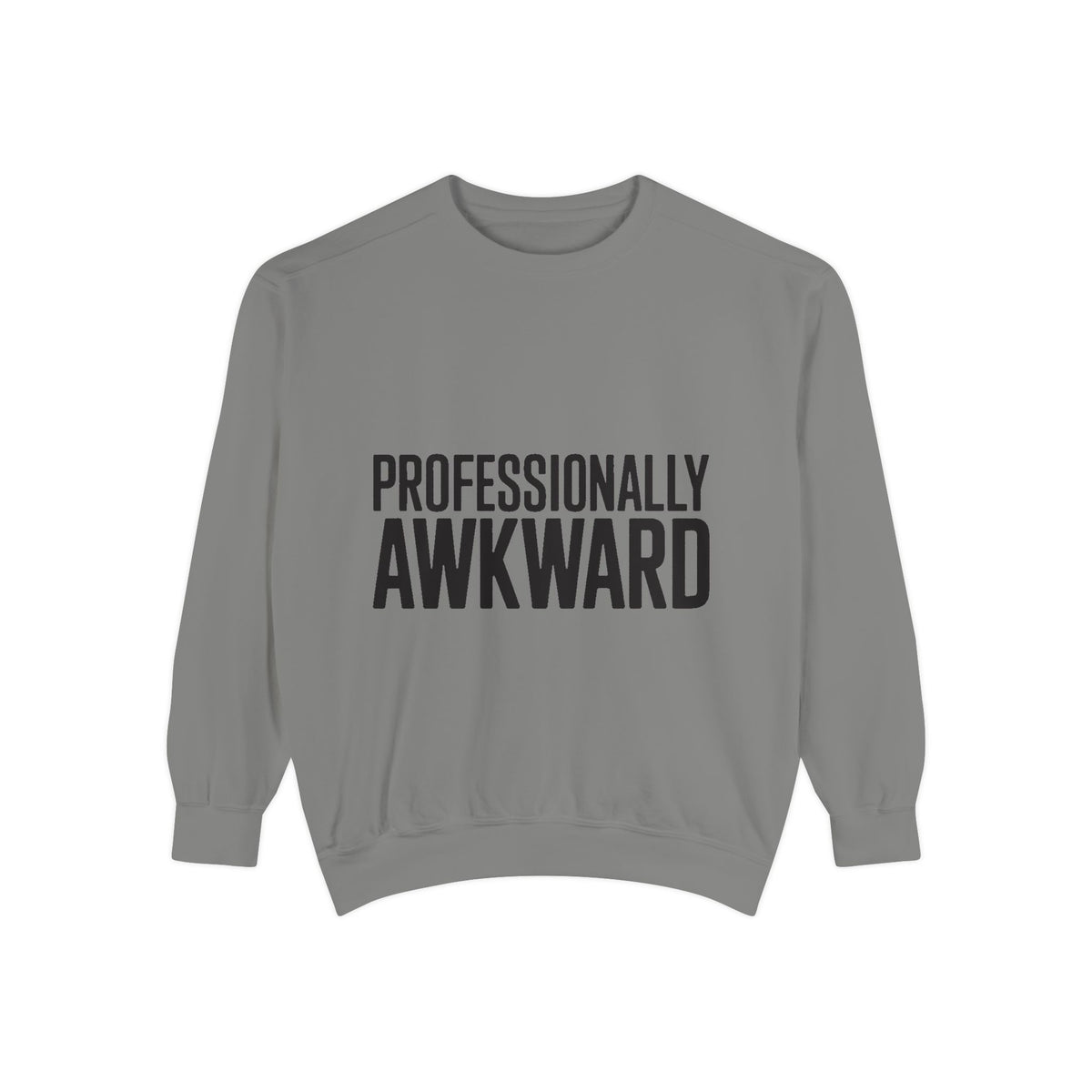 Professionally Awkward Sweatshirt, Funny Embroidered Crewneck, Sarcastic Office Gift, Introvert Humor Pullover, Coworker Gift