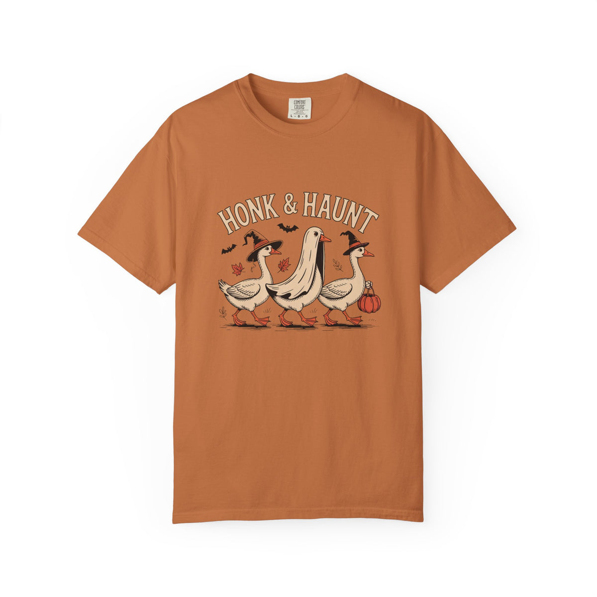 Honk & Haunt Geese Shirt, Funny Halloween Goose T-Shirt, Vintage Spooky Season Tee, Bird Lover Halloween Gift
