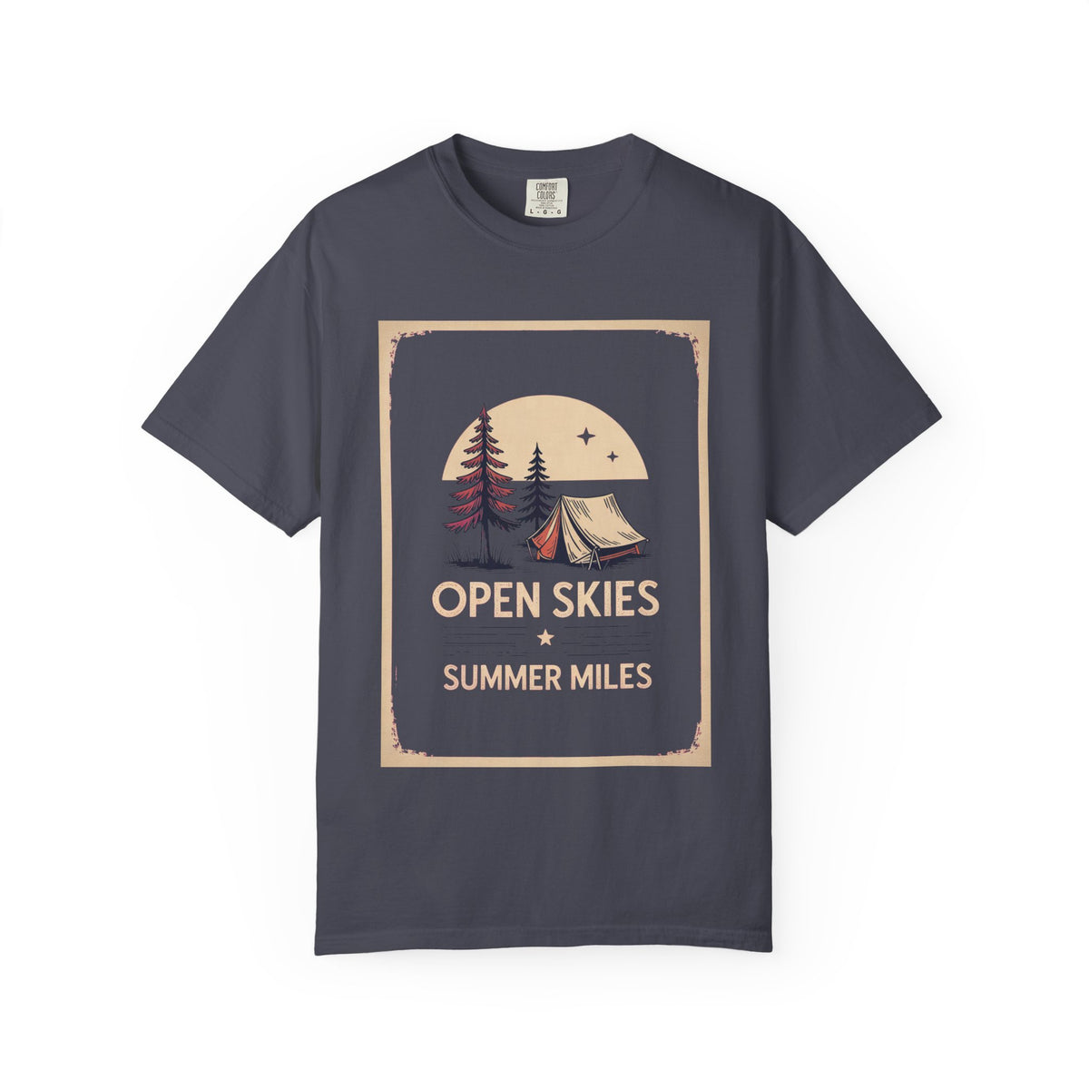Camping Shirt, Fourth Of July Shirt, Open Skies Summer Miles Tee, 4th Of July Camping Gift, Retro Outdoor Tee, Camping Trip Shirt
