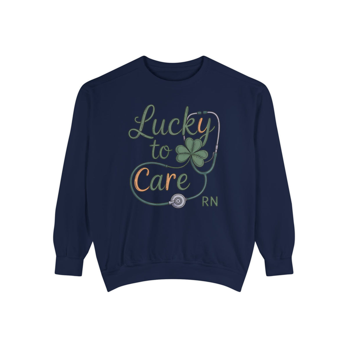 RN Nurse Sweatshirt, St Patrick's Day Gift For Nurse, Lucky To Care Crewneck, Nurse St Patricks Day Shirt, Shamrock Nurse Gift, RN Tee