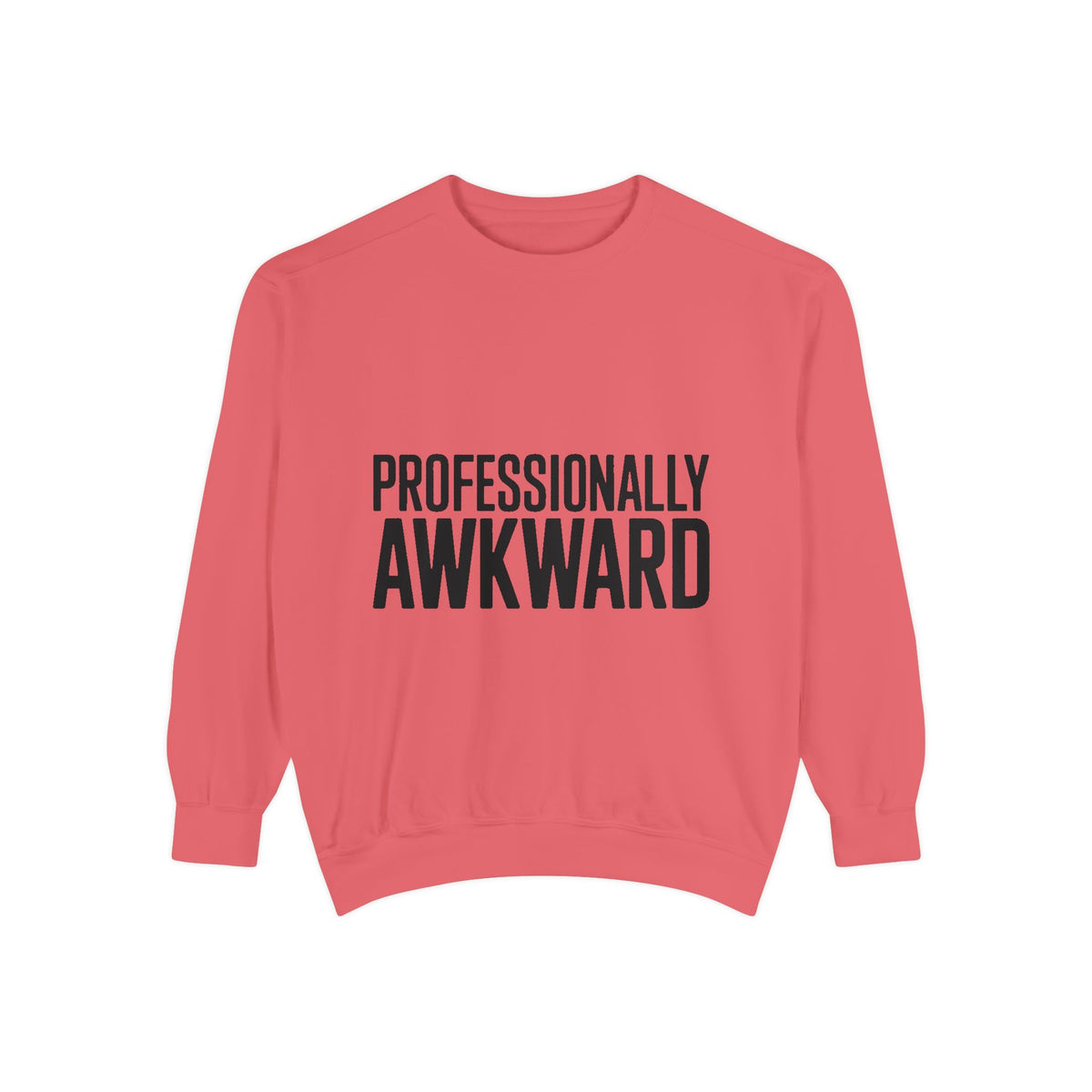 Professionally Awkward Sweatshirt, Funny Embroidered Crewneck, Sarcastic Office Gift, Introvert Humor Pullover, Coworker Gift