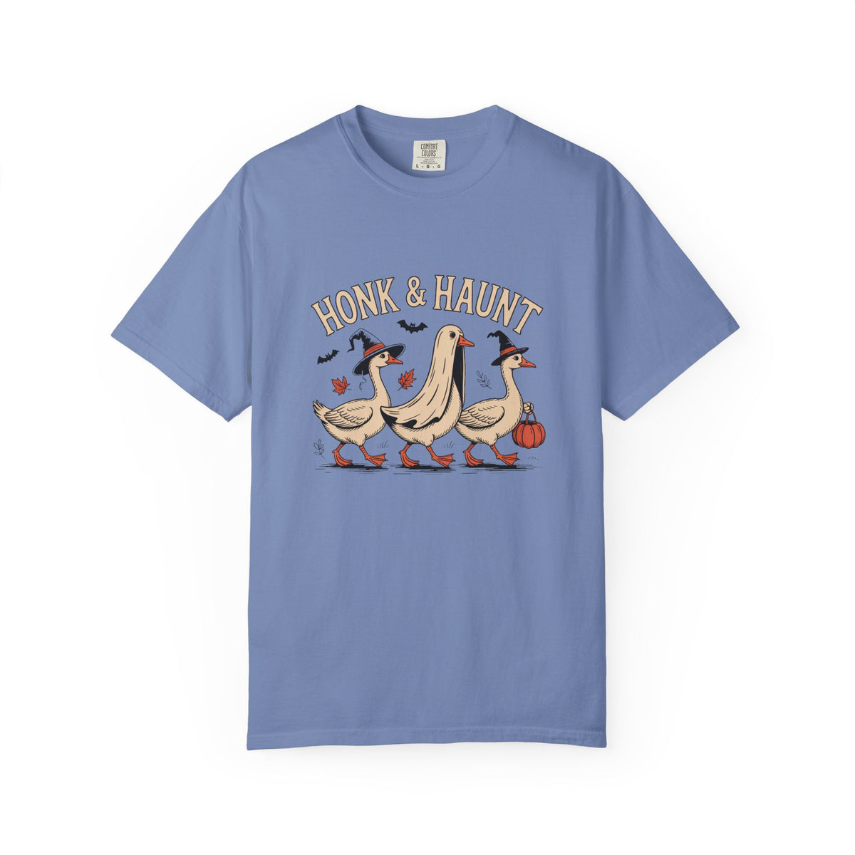 Honk & Haunt Geese Shirt, Funny Halloween Goose T-Shirt, Vintage Spooky Season Tee, Bird Lover Halloween Gift