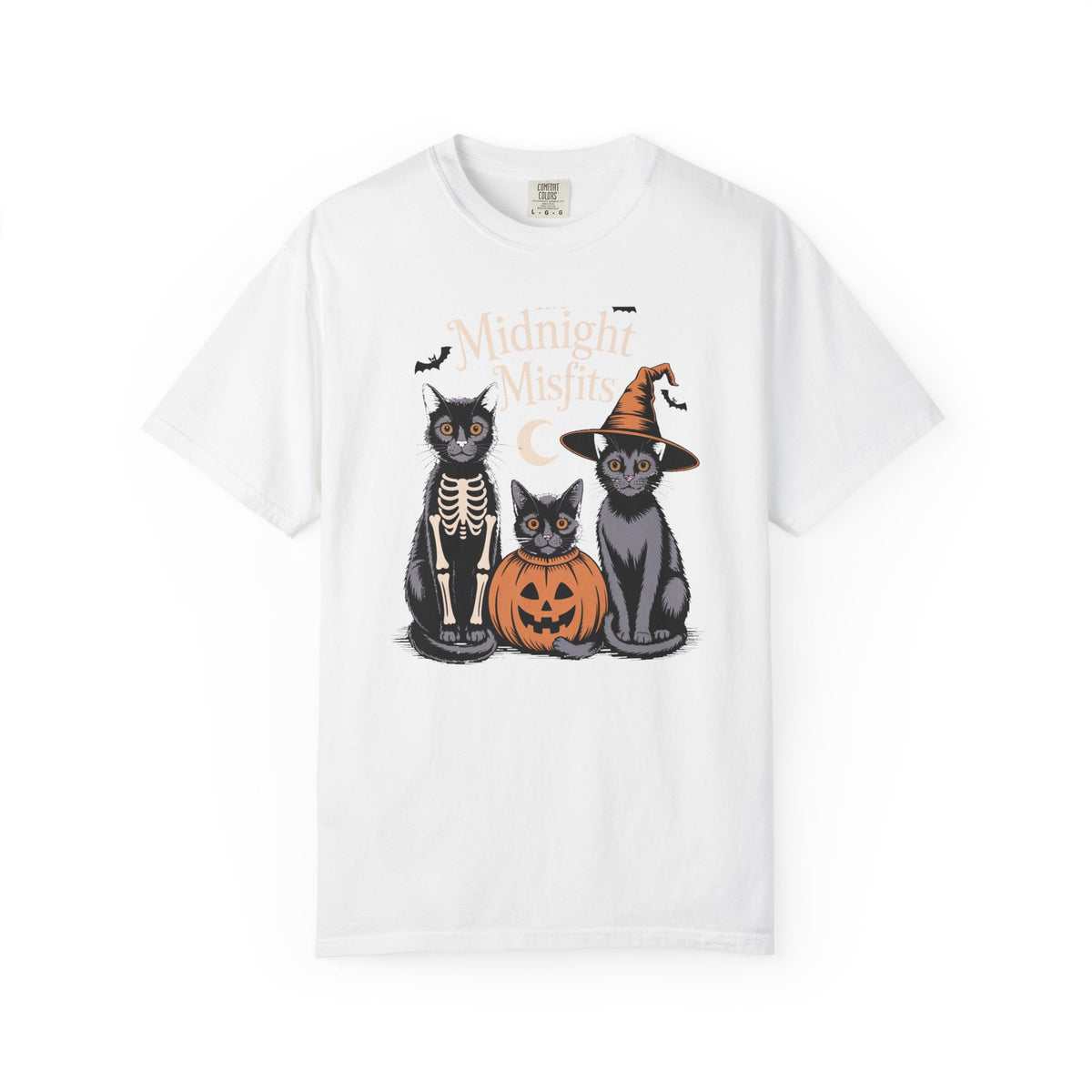 Halloween Cats Shirt, Funny Black Cat Costume Tee, The Midnight Misfits Halloween T-Shirt, Spooky Season Cat Lover Gift