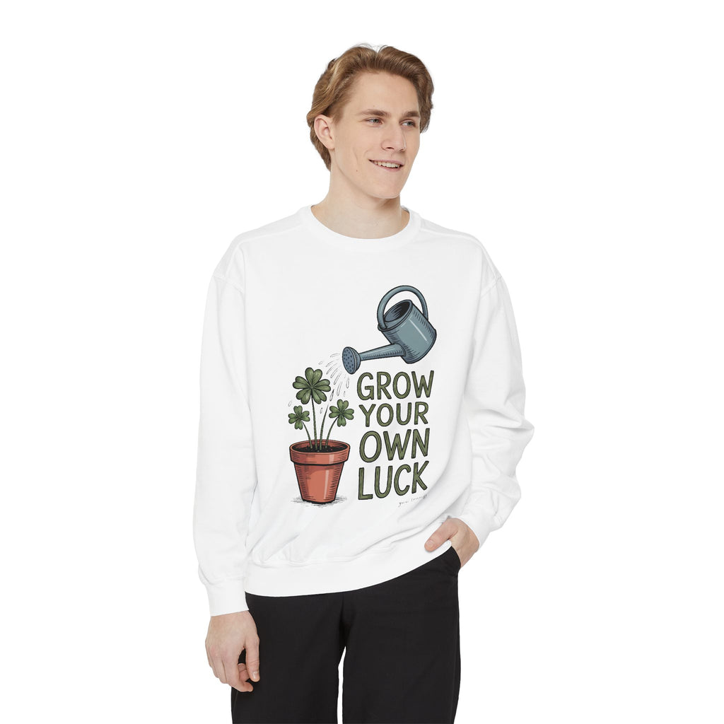 Gardener Sweatshirt, St Patrick's Day Gift For Gardener, Grow Your Own Luck Shirt, Plant Lover Sweatshirt, Shamrock Garden Gift, Lucky Gard…