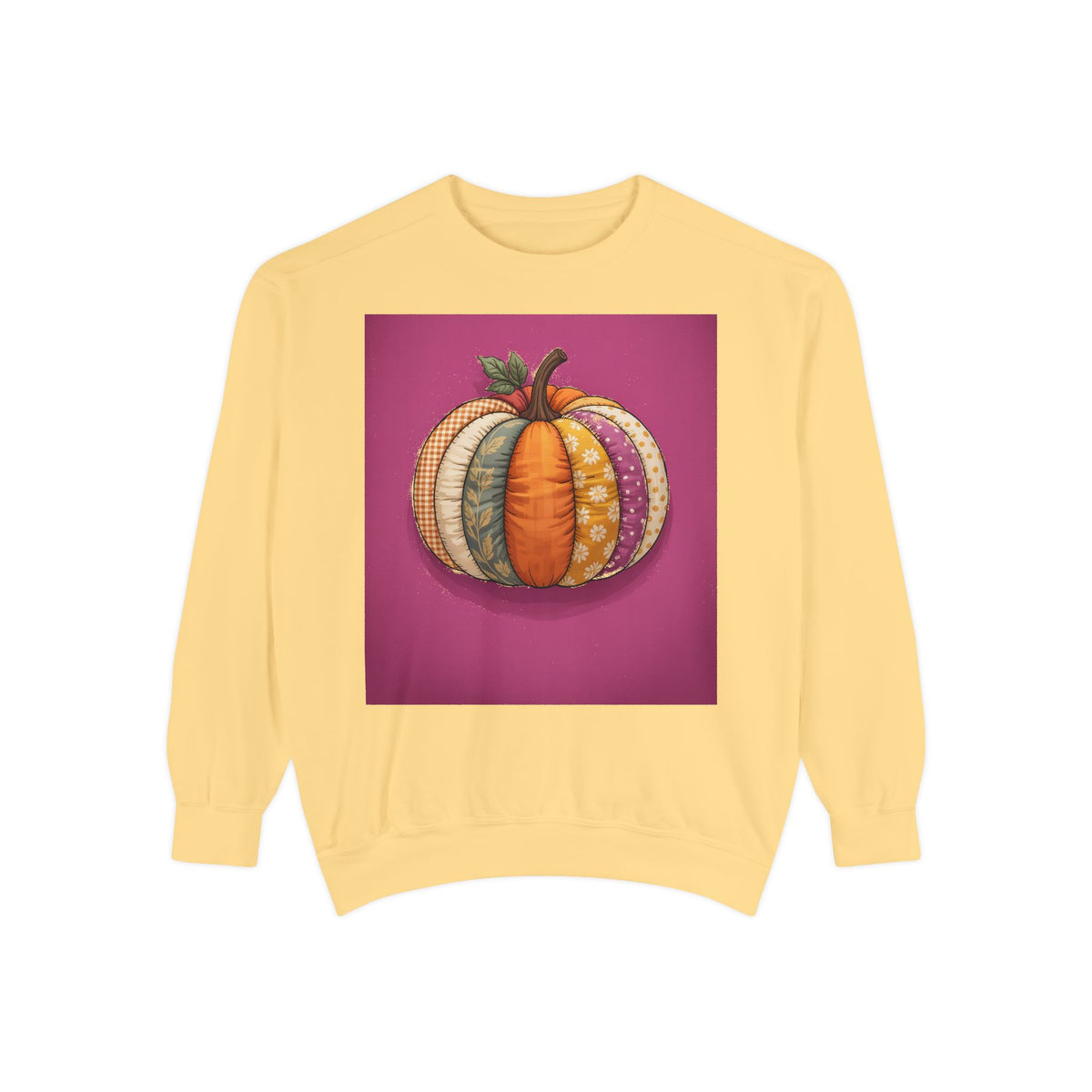 Patchwork Pumpkin Sweatshirt, Fall Quilted Pumpkin Crewneck, Halloween Sweatshirt, Cozy Autumn Gift, Cottagecore Fall Sweater