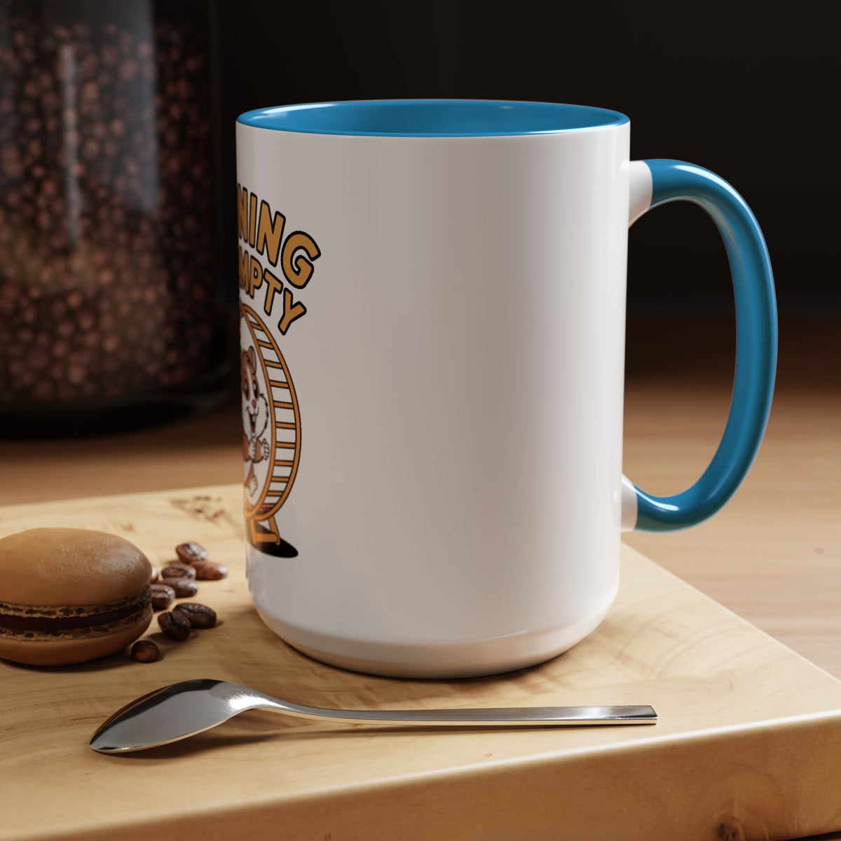 Running On Empty Hamster Mug, Funny Tired Hamster Coffee Cup, Cute Exhausted Wheel Runner Gift, Sarcastic Coffee Mug for Coworker