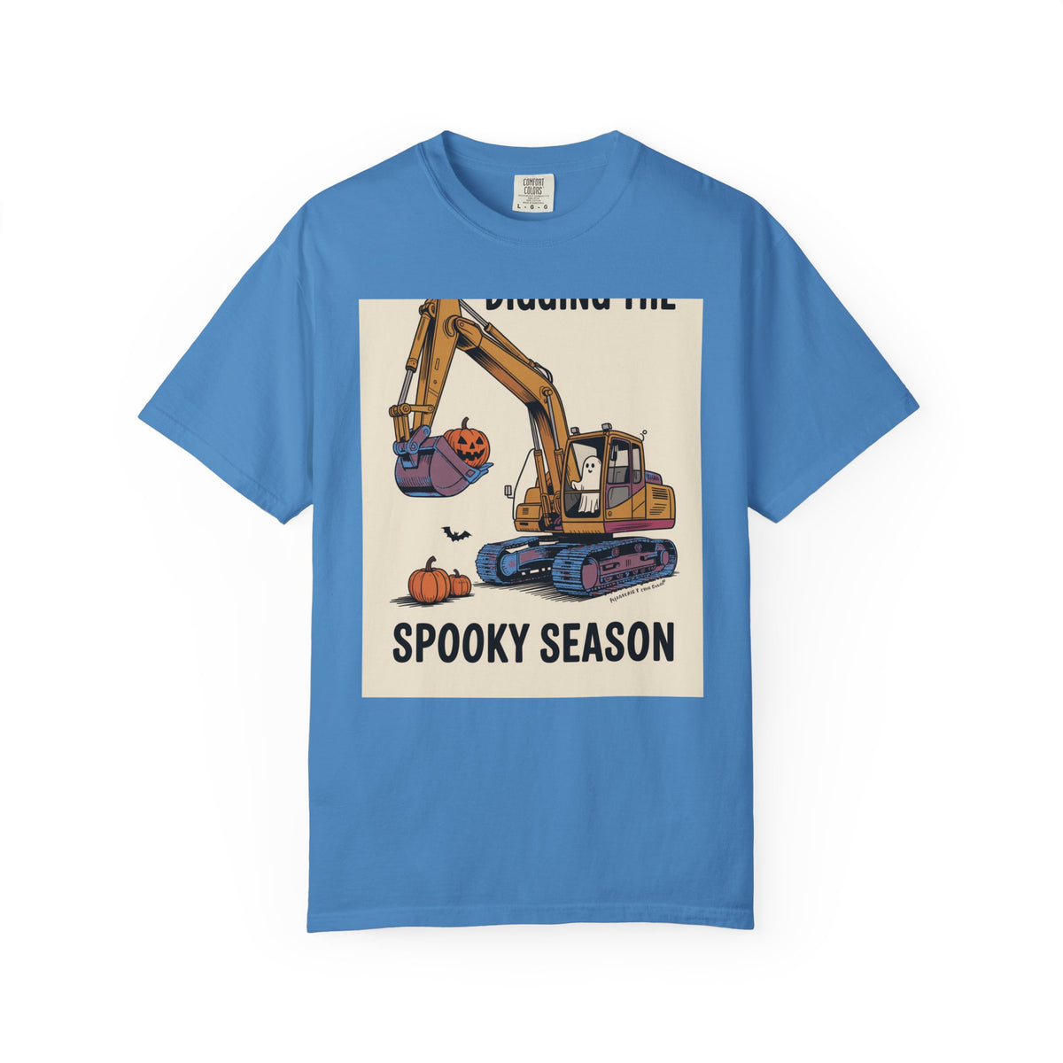 Halloween Excavator Shirt, Digging The Spooky Season Tee, Funny Ghost Pumpkin T-Shirt, Construction Halloween Gift