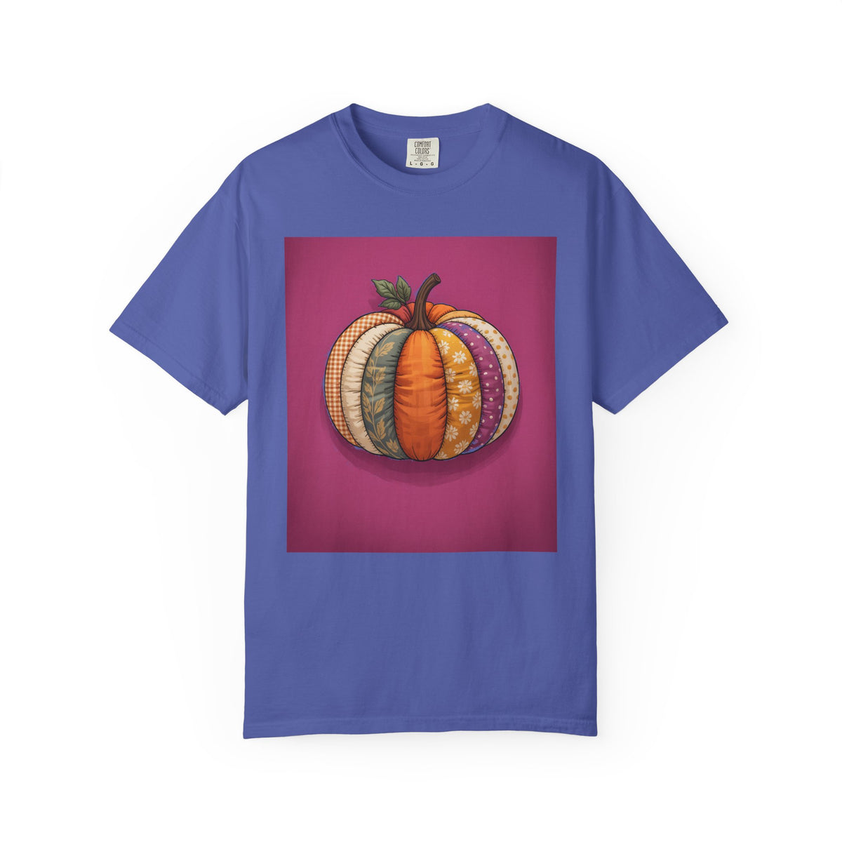Patchwork Pumpkin Halloween Shirt, Cute Fall Pumpkin T-Shirt, Autumn Quilted Pumpkin Tee, Halloween Gift for Women
