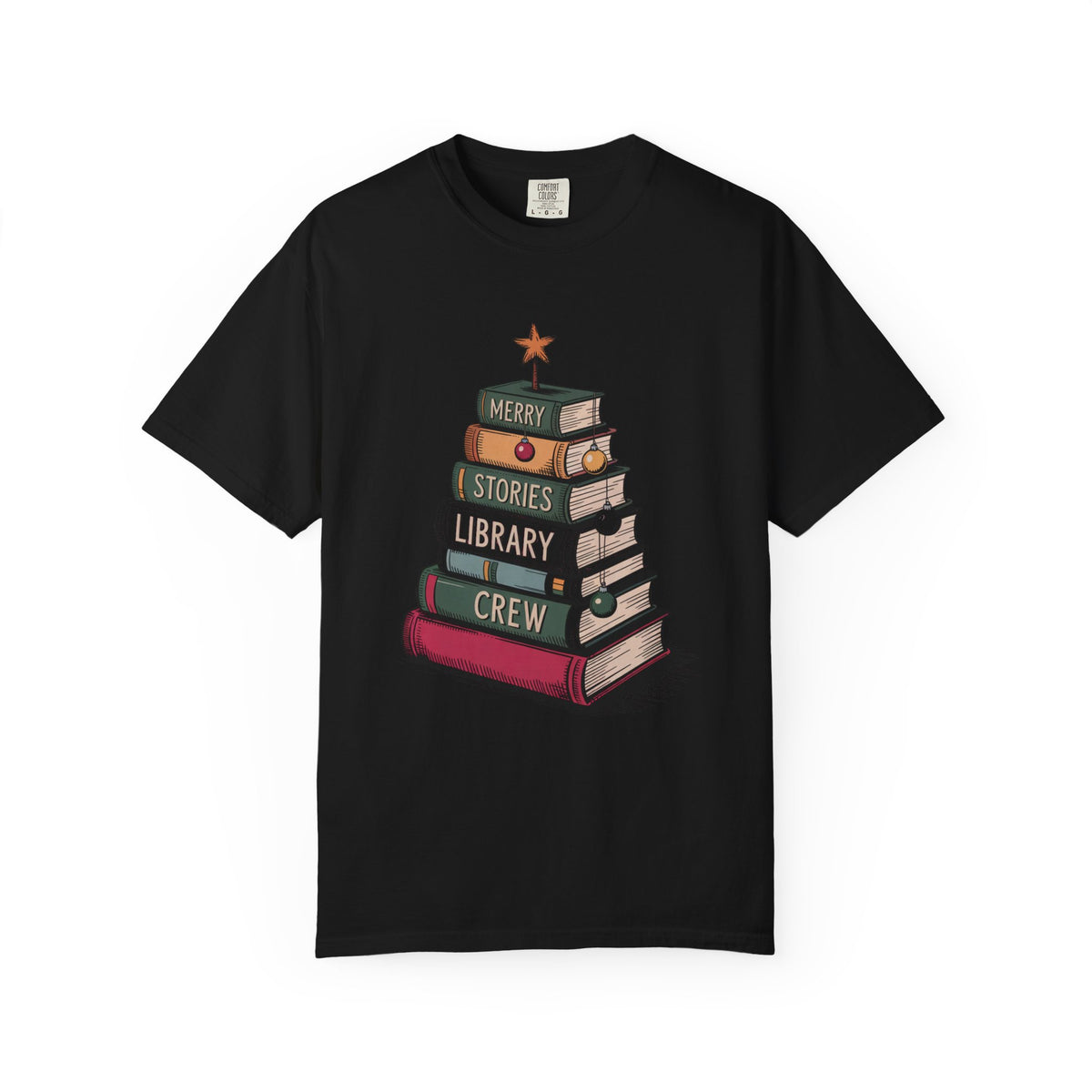 Librarian Christmas Shirt, Merry Stories Library Crew Tee, Christmas Gift For Librarian, Library Staff Christmas Crew Shirt, Book Lover Hol…